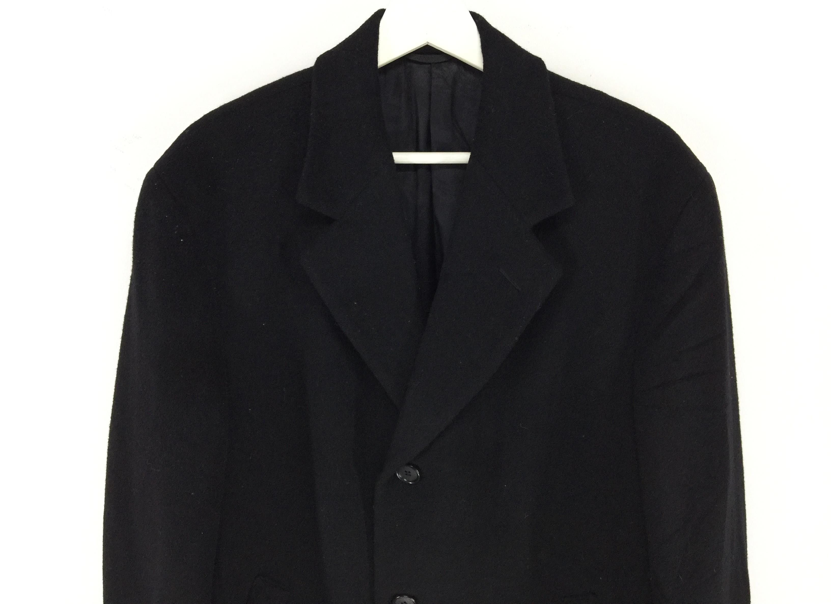 Designer × Ralph Lauren Lauren by Ralph Lauren black plain vintage wool coat Size US S / EU 44-46 / 1 - 4 Thumbnail
