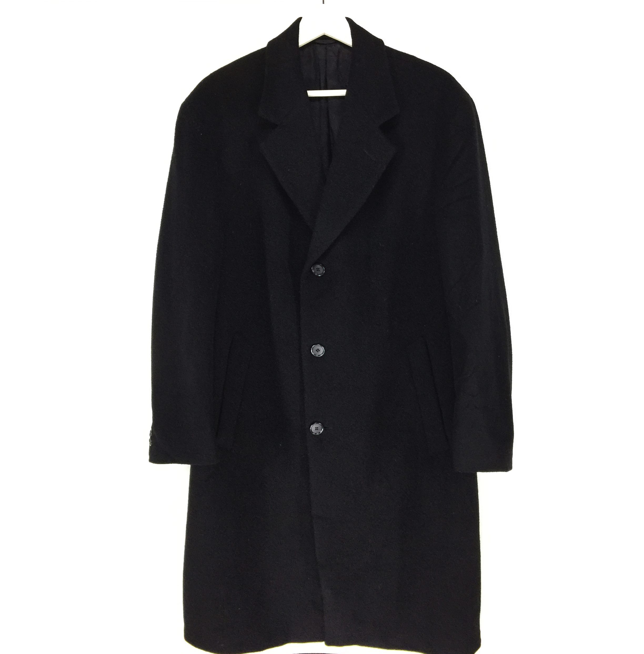 Designer × Ralph Lauren Lauren by Ralph Lauren black plain vintage wool coat Size US S / EU 44-46 / 1 - 1 Thumbnail