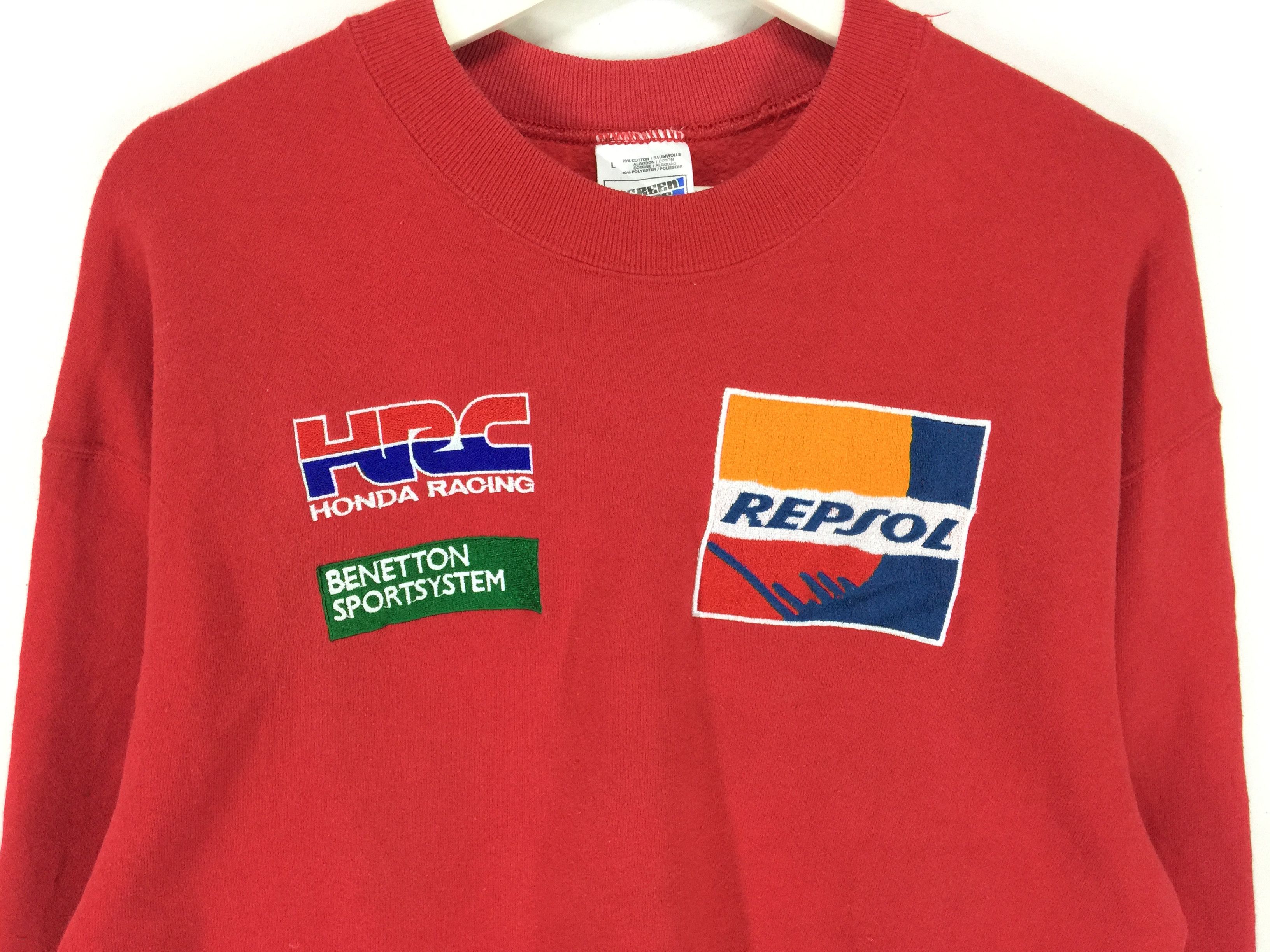 Honda × Vintage Repsol Honda HRC spellout embroidery vtg 90s sweatshirt Size US L / EU 52-54 / 3 - 2 Thumbnail