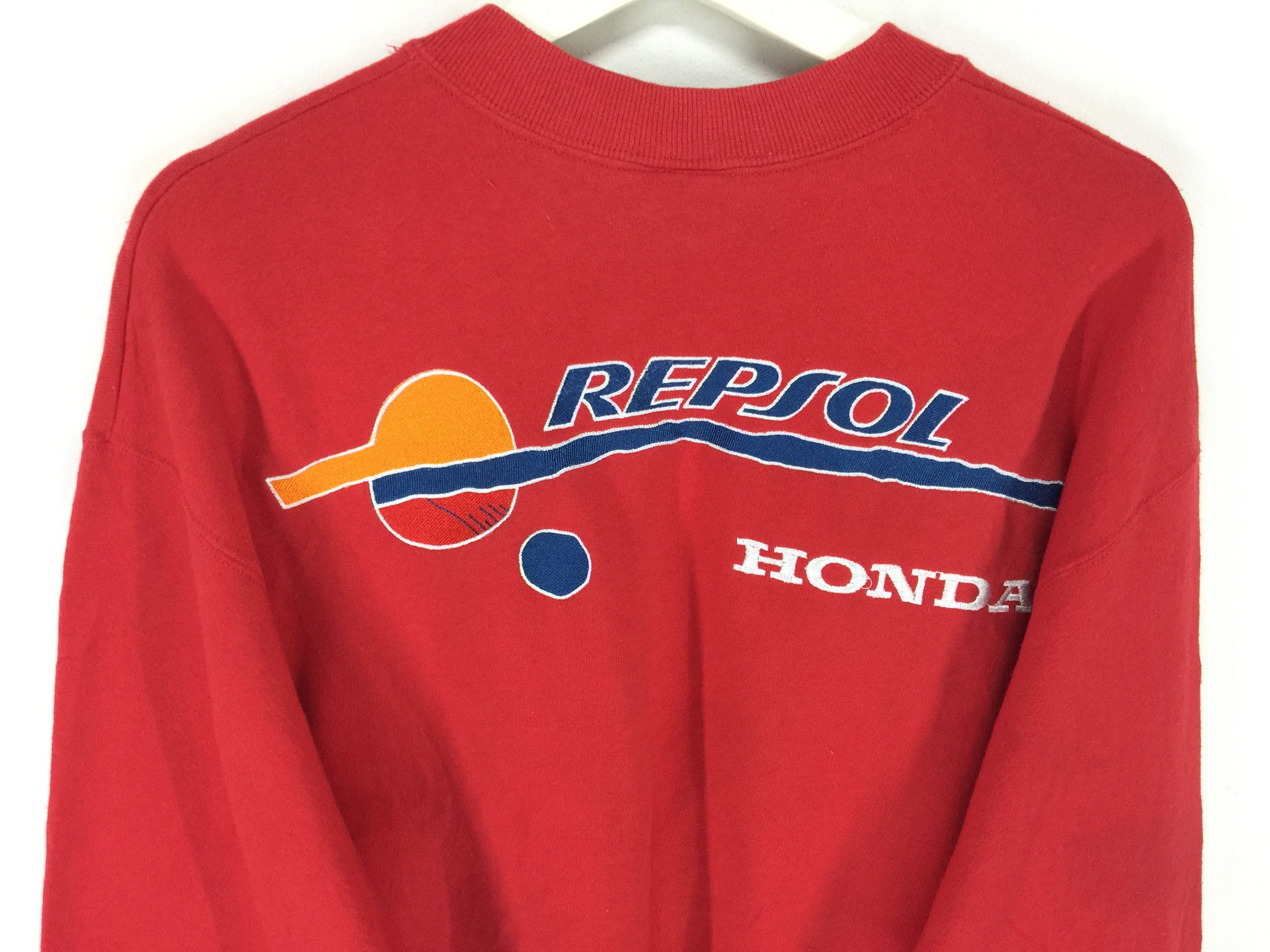 Honda × Vintage Repsol Honda HRC spellout embroidery vtg 90s sweatshirt Size US L / EU 52-54 / 3 - 6 Thumbnail