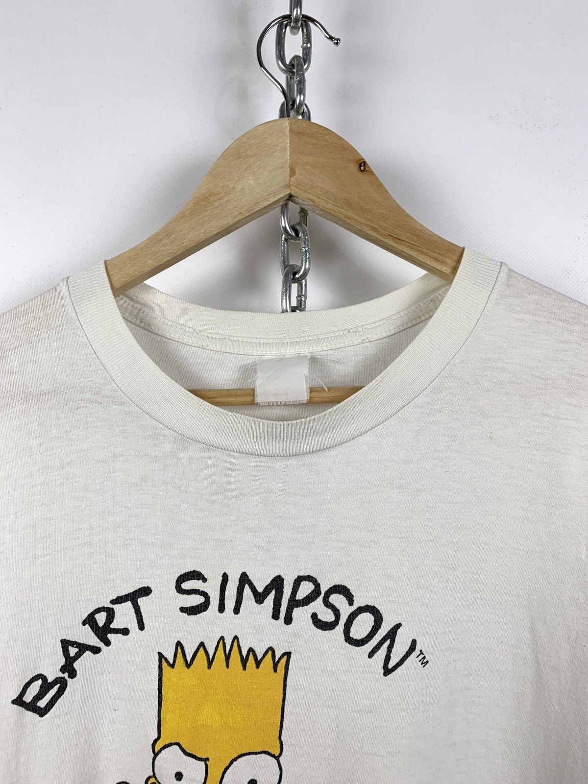 Cartoon Network 1991 Vintage Bart Simpsons White Single Stitch T-Shirt Size US L / EU 52-54 / 3 - 5 Thumbnail