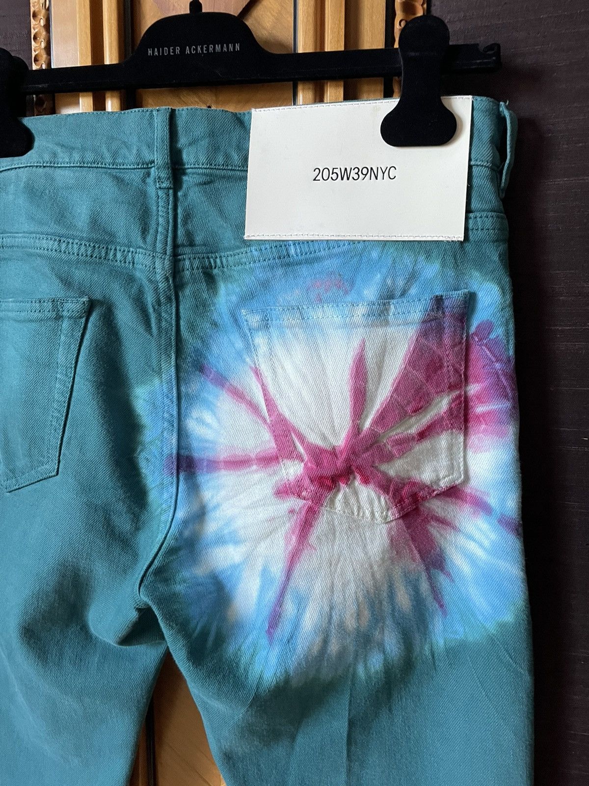 Calvin Klein 205W39NYC × Raf Simons SS19 Turqiouse Tie Dye Splatter Denim Size US 30 / EU 46 - 5 Thumbnail