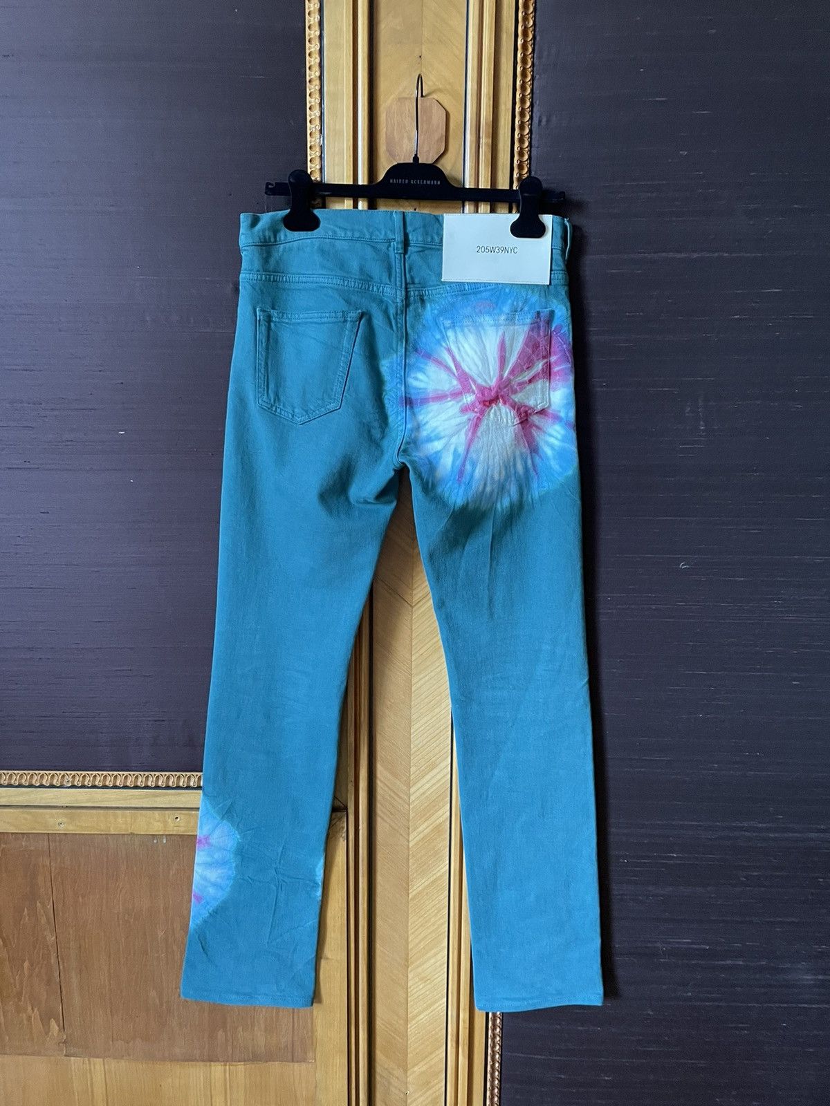 Calvin Klein 205W39NYC × Raf Simons SS19 Turqiouse Tie Dye Splatter Denim Size US 30 / EU 46 - 4 Thumbnail