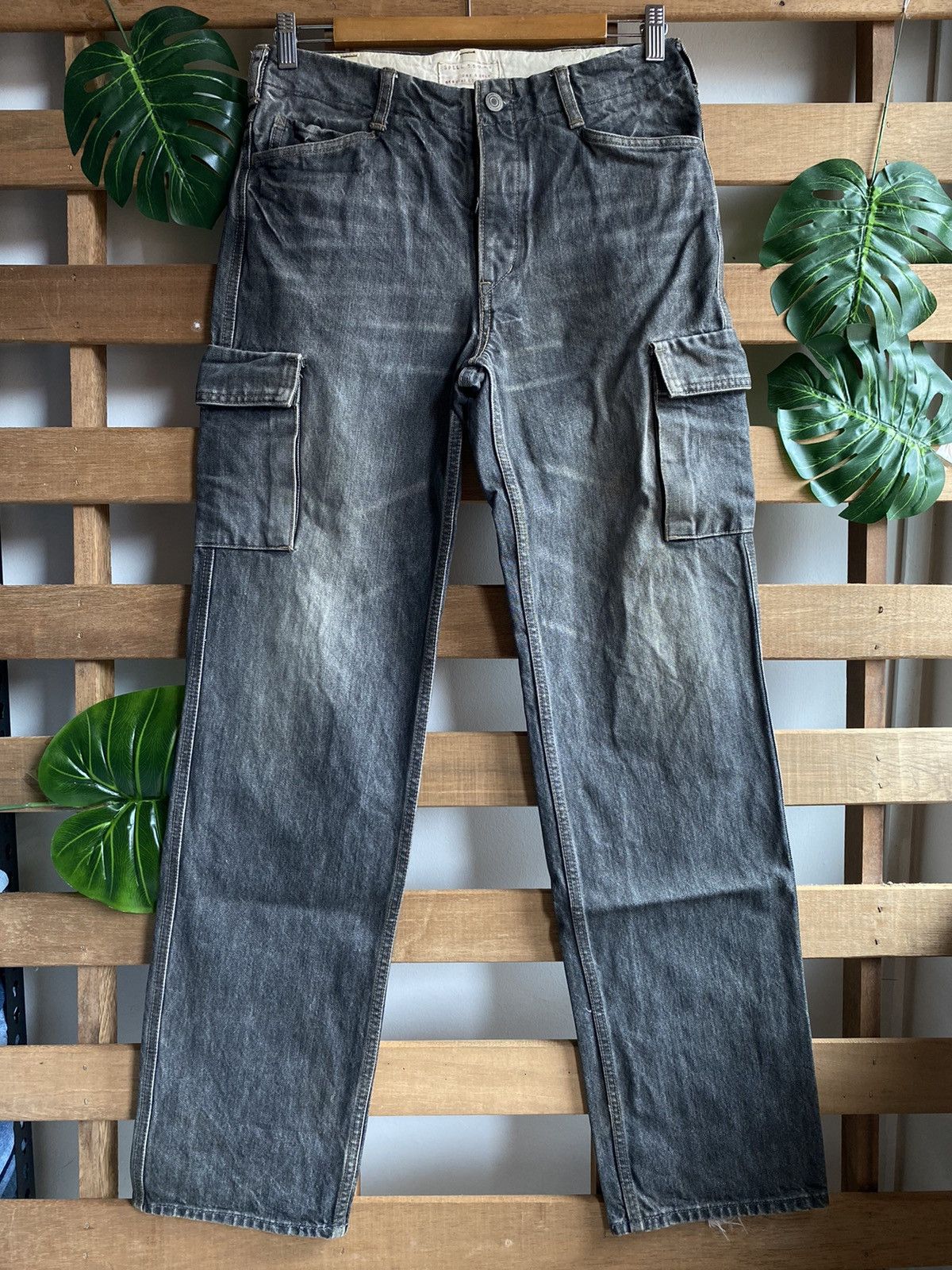 Japanese Brand × Spellbound Spellbound Black Cargo Jeans Size US 30 / EU 46 - 2 Thumbnail