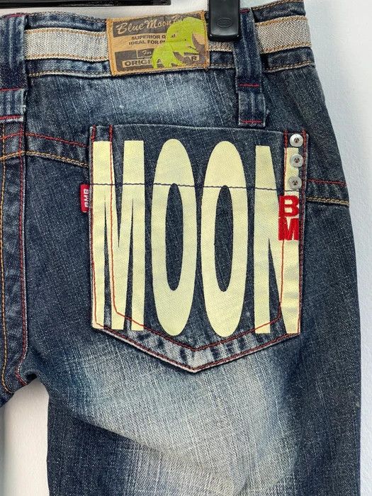 Japanese Brand × Vintage Rare Design🔥Blue Moon Blue Denim Size US 31 - 12 Thumbnail