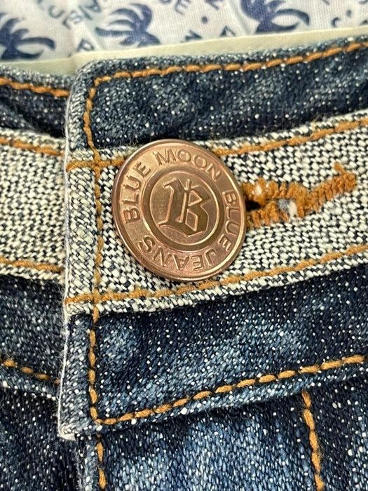 Japanese Brand × Vintage Rare Design🔥Blue Moon Blue Denim Size US 31 - 6 Thumbnail