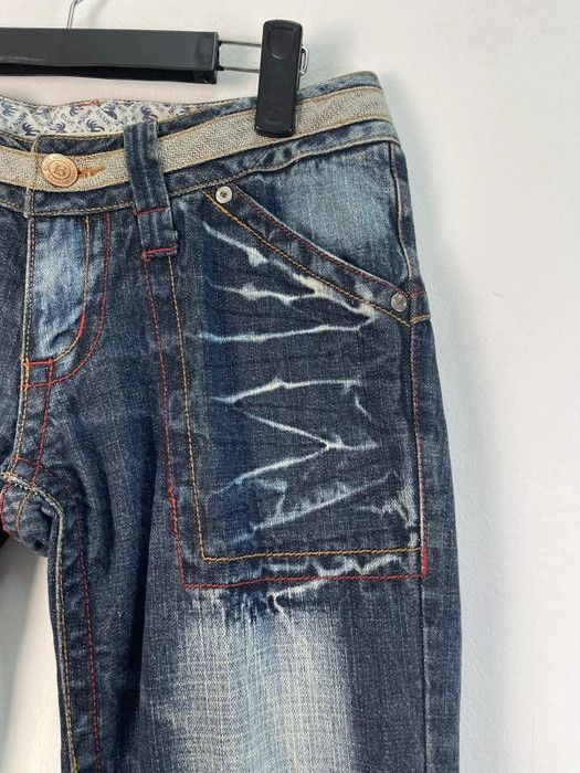 Japanese Brand × Vintage Rare Design🔥Blue Moon Blue Denim Size US 31 - 2 Thumbnail