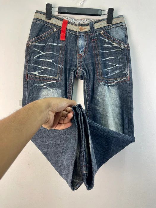 Japanese Brand × Vintage Rare Design🔥Blue Moon Blue Denim Size US 31 - 5 Thumbnail
