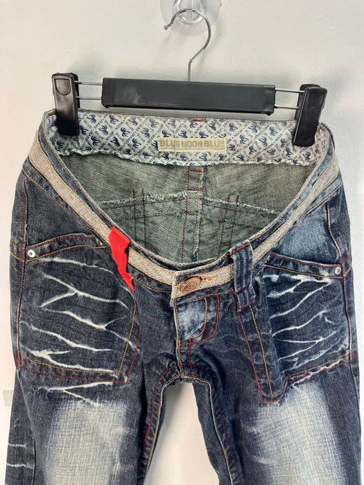 Japanese Brand × Vintage Rare Design🔥Blue Moon Blue Denim Size US 31 - 18 Thumbnail