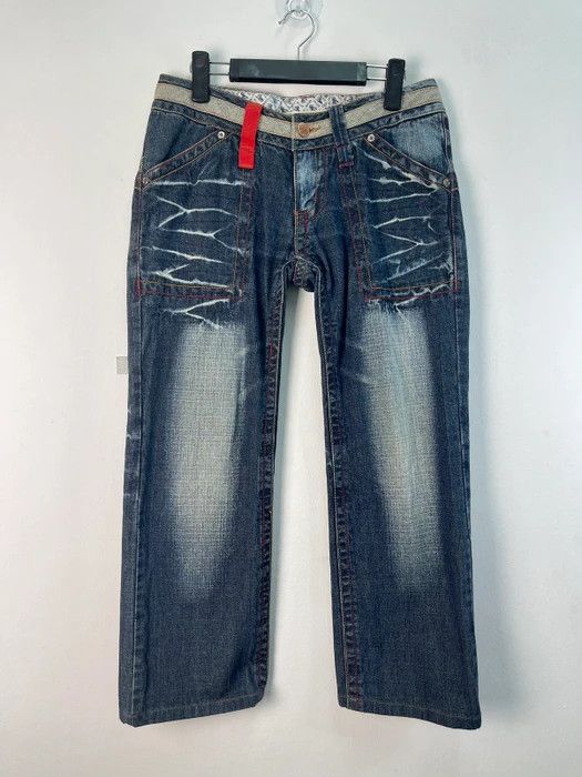 Japanese Brand × Vintage Rare Design🔥Blue Moon Blue Denim Size US 31 - 1 Thumbnail