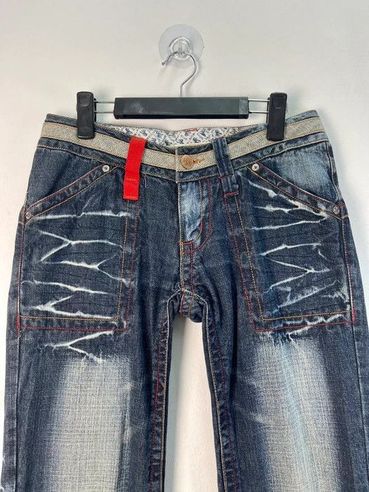 Japanese Brand × Vintage Rare Design🔥Blue Moon Blue Denim Size US 31 - 21 Thumbnail