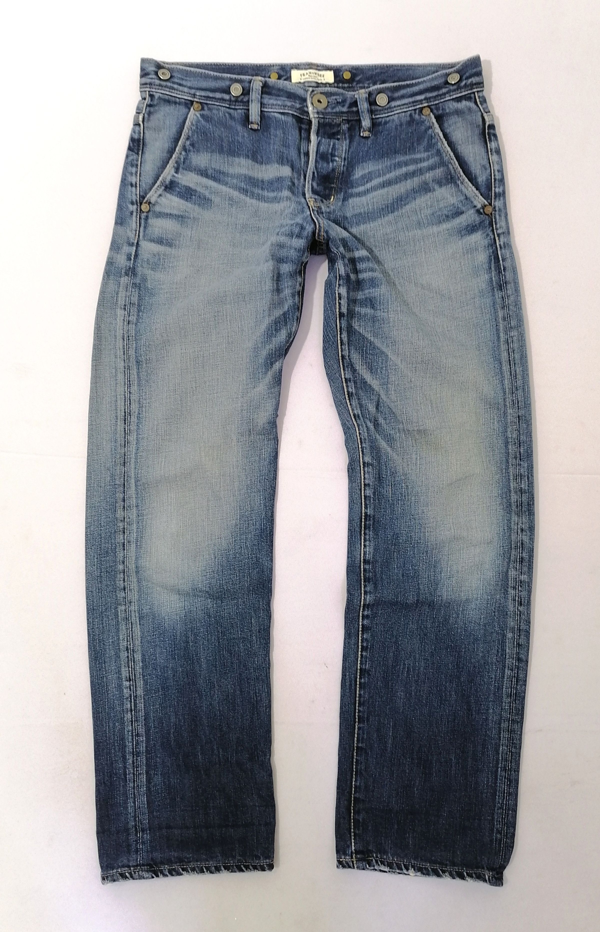 Japanese Brand Framework Fly Button Denim Jeans Size US 33 - 1 Thumbnail