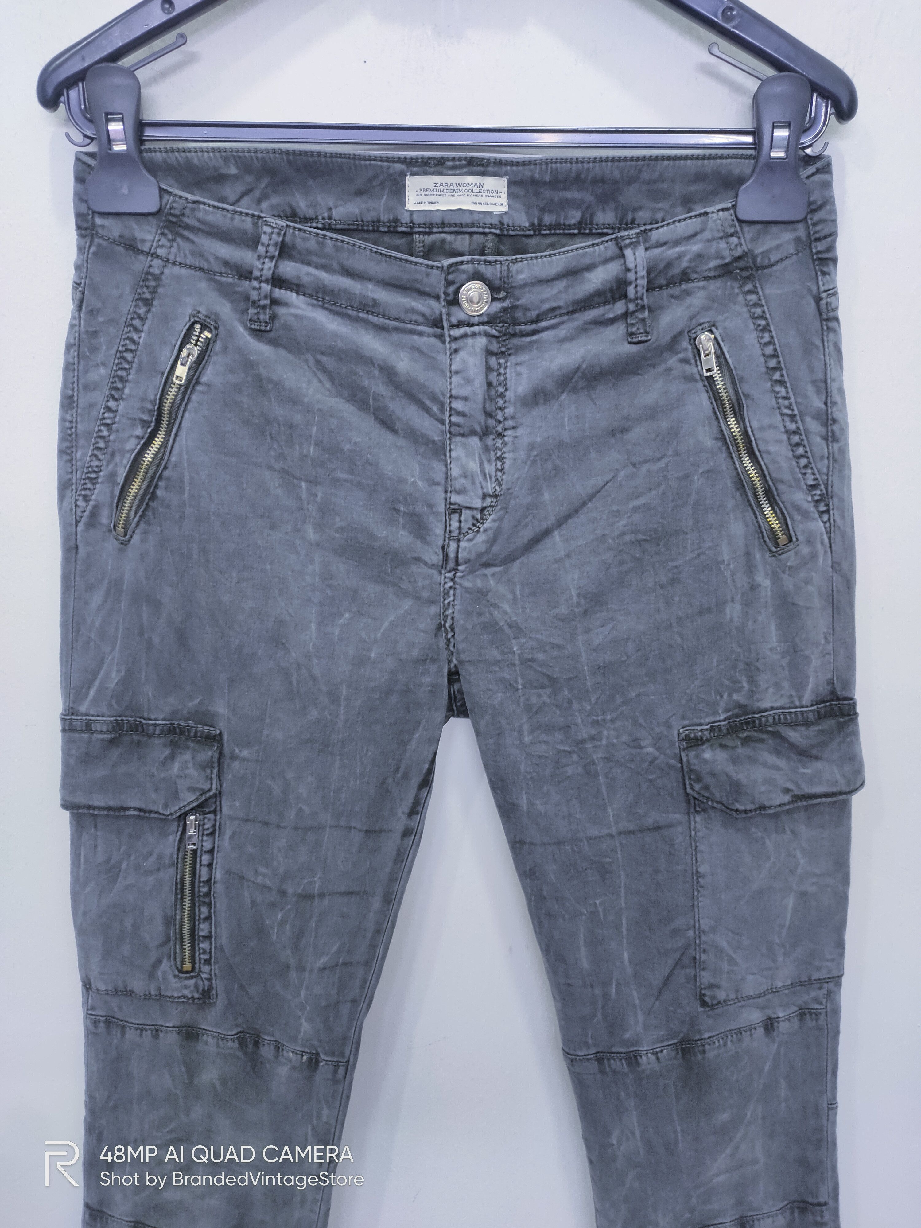 Japanese Brand × Seditionaries × Zara ZARA WOMAN Acid Wash Tie Dye Doubleknee Slimfit Cargo Pants Size US 29 - 4 Thumbnail