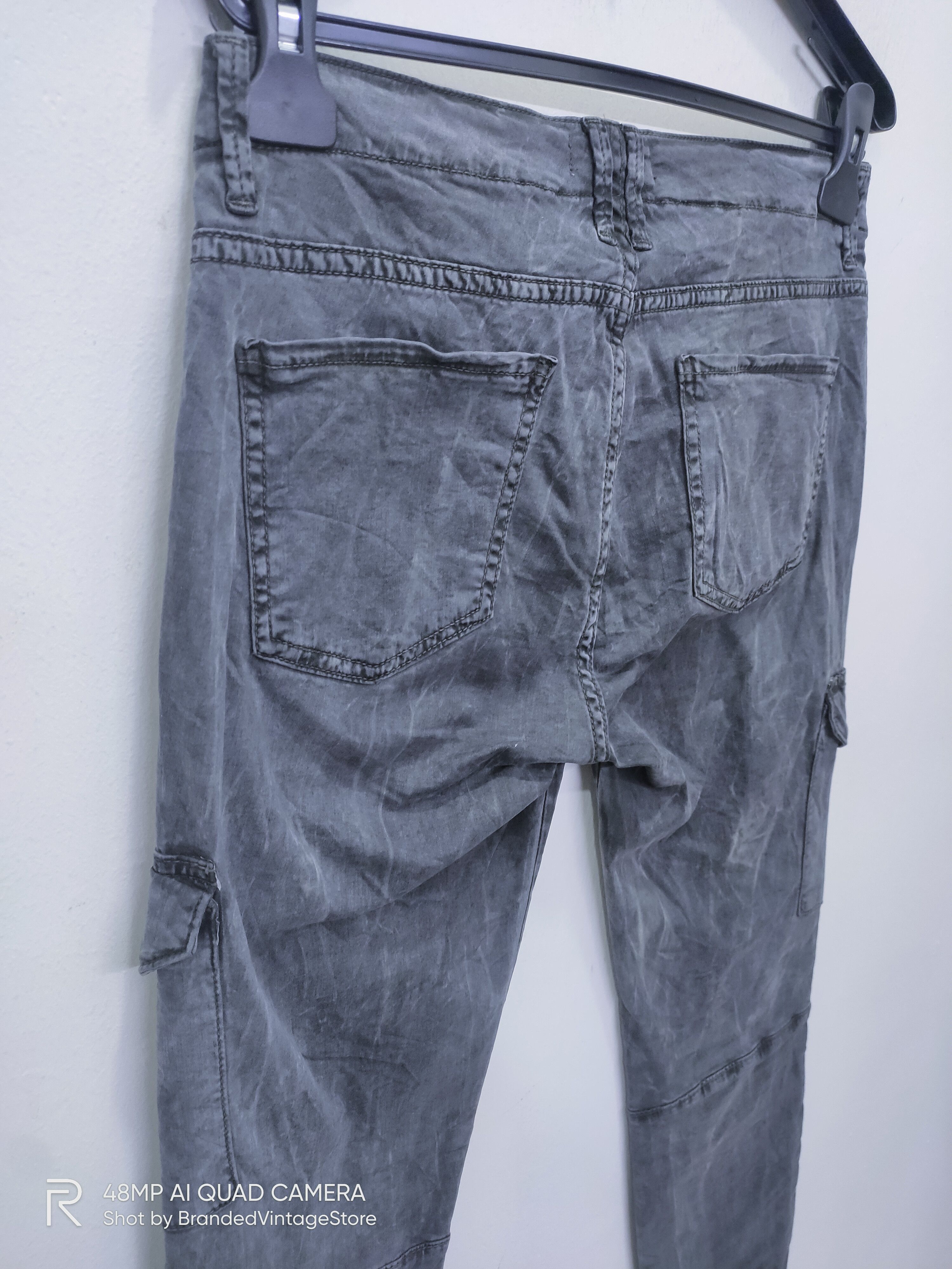 Japanese Brand × Seditionaries × Zara ZARA WOMAN Acid Wash Tie Dye Doubleknee Slimfit Cargo Pants Size US 29 - 11 Thumbnail
