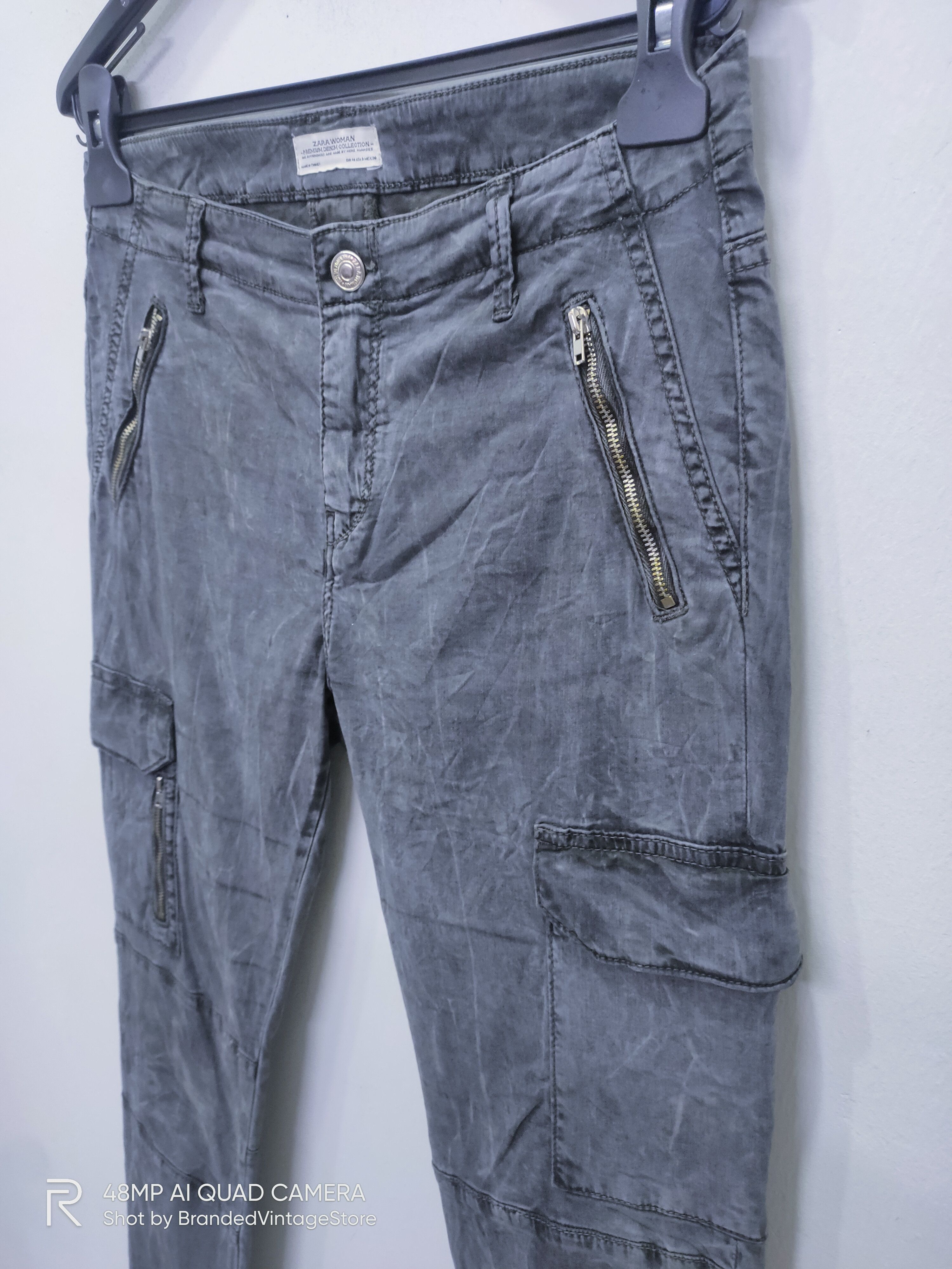 Japanese Brand × Seditionaries × Zara ZARA WOMAN Acid Wash Tie Dye Doubleknee Slimfit Cargo Pants Size US 29 - 8 Thumbnail