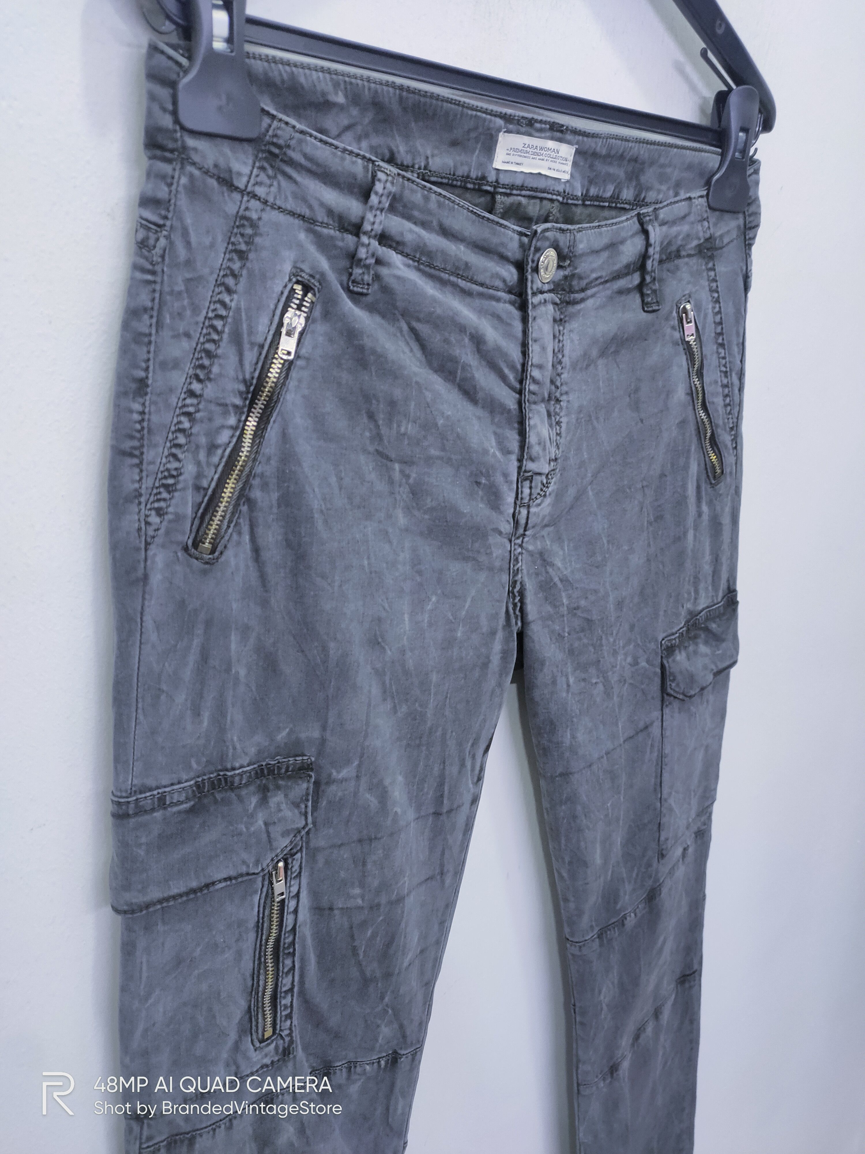 Japanese Brand × Seditionaries × Zara ZARA WOMAN Acid Wash Tie Dye Doubleknee Slimfit Cargo Pants Size US 29 - 6 Thumbnail