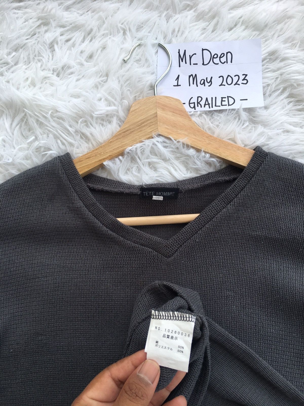 Issey Miyake Rare Vintage Tete Homme Issey Miyake Waffle Tshirt Size US L / EU 52-54 / 3 - 8 Thumbnail