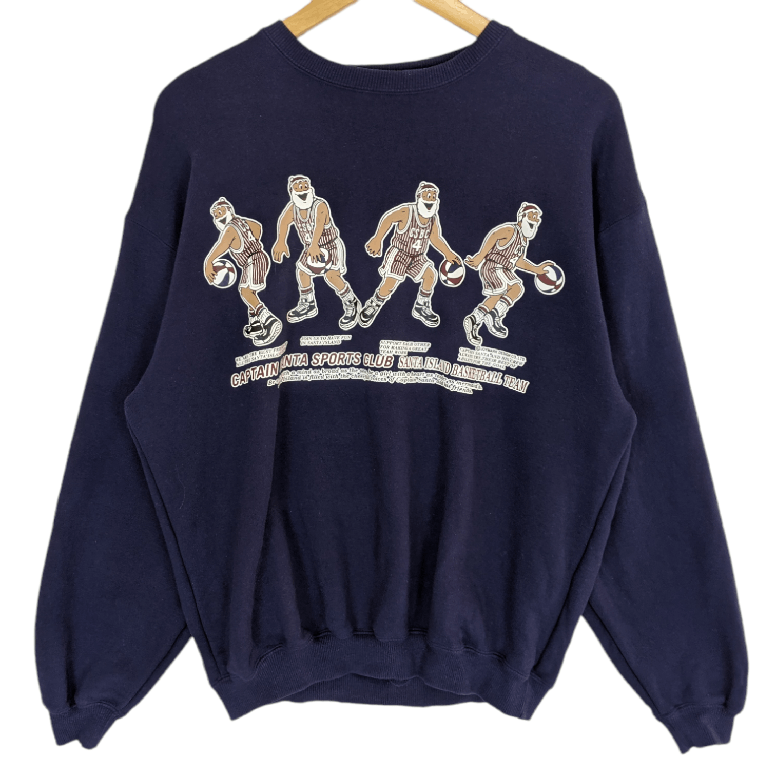 Vintage Rare CAPTAIN SANTA Basketball NBA Jumper Sweatshirt Size US M / EU 48-50 / 2 - 2 Thumbnail