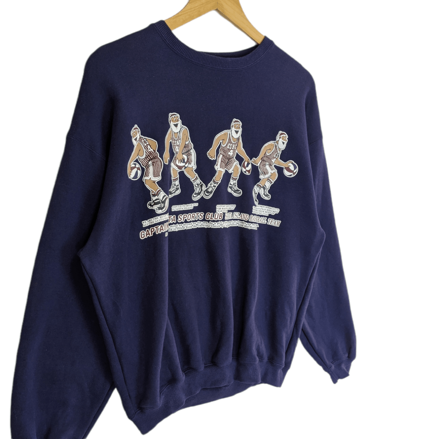 Vintage Rare CAPTAIN SANTA Basketball NBA Jumper Sweatshirt Size US M / EU 48-50 / 2 - 3 Thumbnail