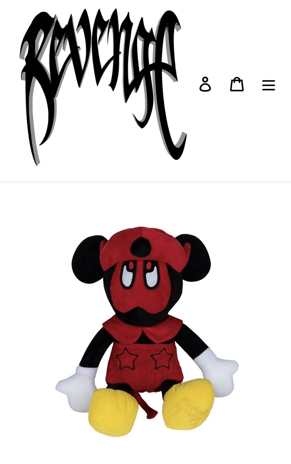 Revenge Revenge Jordan QCK Devil Mouse Plush | Grailed