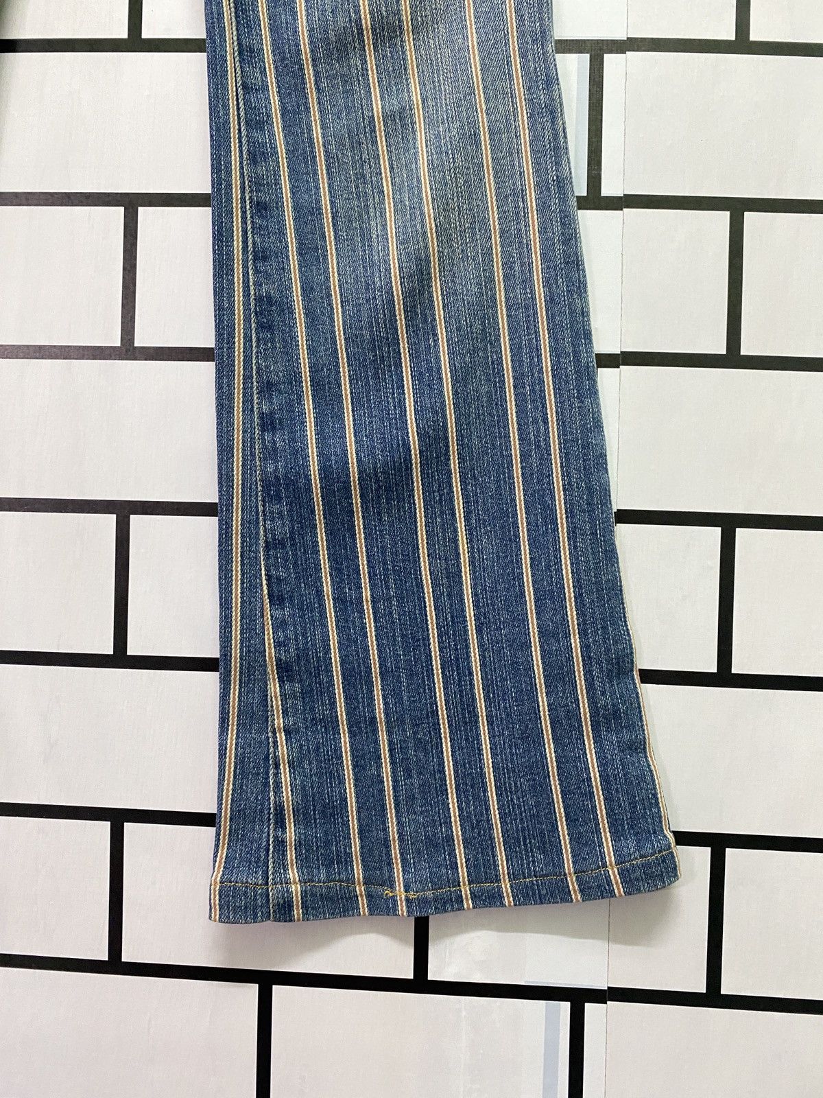 Designer × Japanese Brand × Vintage Flare ORIRIN Stripe Selvedge Style Hickory Bootcut Size US 28 / EU 44 - 10 Thumbnail