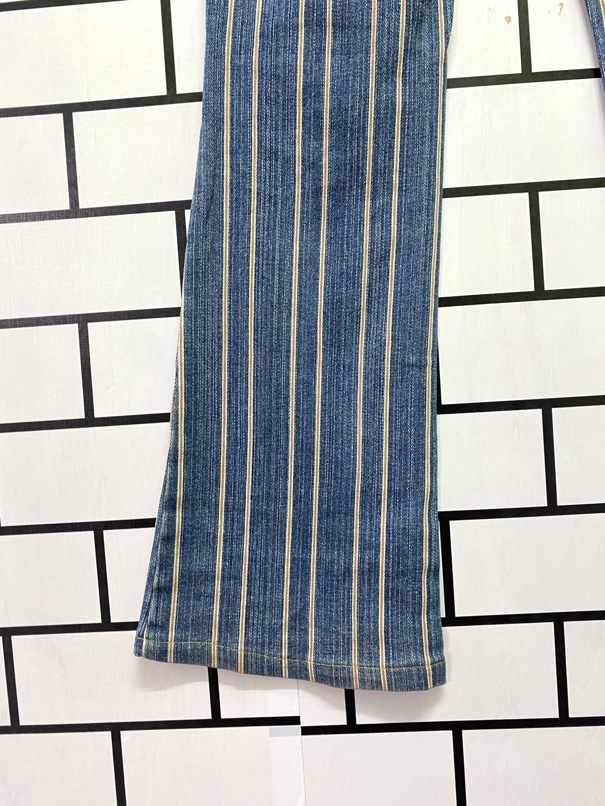Designer × Japanese Brand × Vintage Flare ORIRIN Stripe Selvedge Style Hickory Bootcut Size US 28 / EU 44 - 15 Thumbnail
