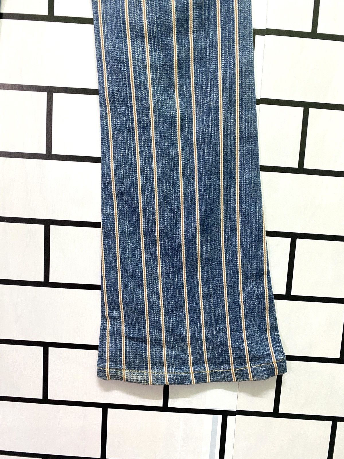 Designer × Japanese Brand × Vintage Flare ORIRIN Stripe Selvedge Style Hickory Bootcut Size US 28 / EU 44 - 16 Thumbnail