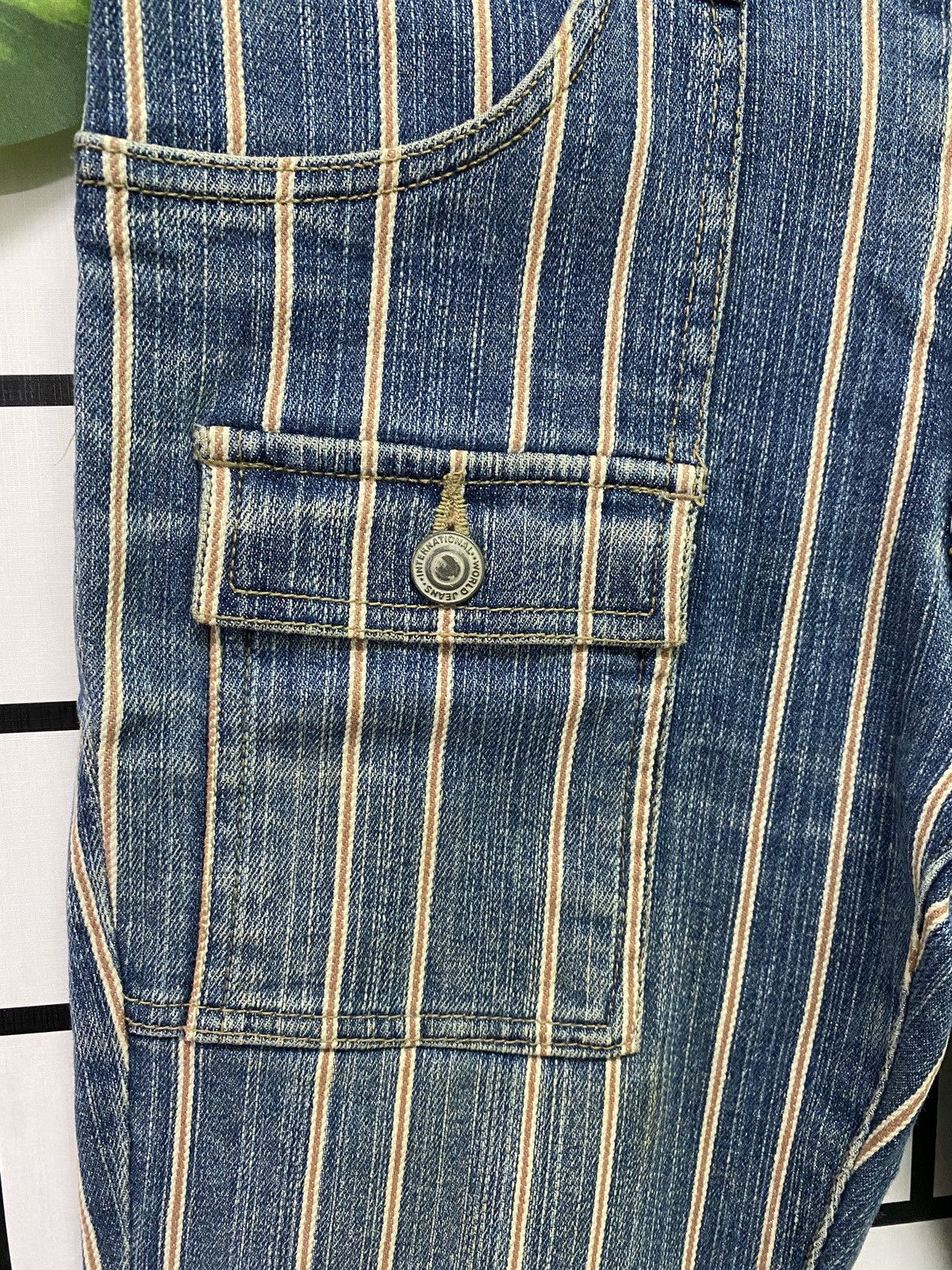 Designer × Japanese Brand × Vintage Flare ORIRIN Stripe Selvedge Style Hickory Bootcut Size US 28 / EU 44 - 11 Thumbnail