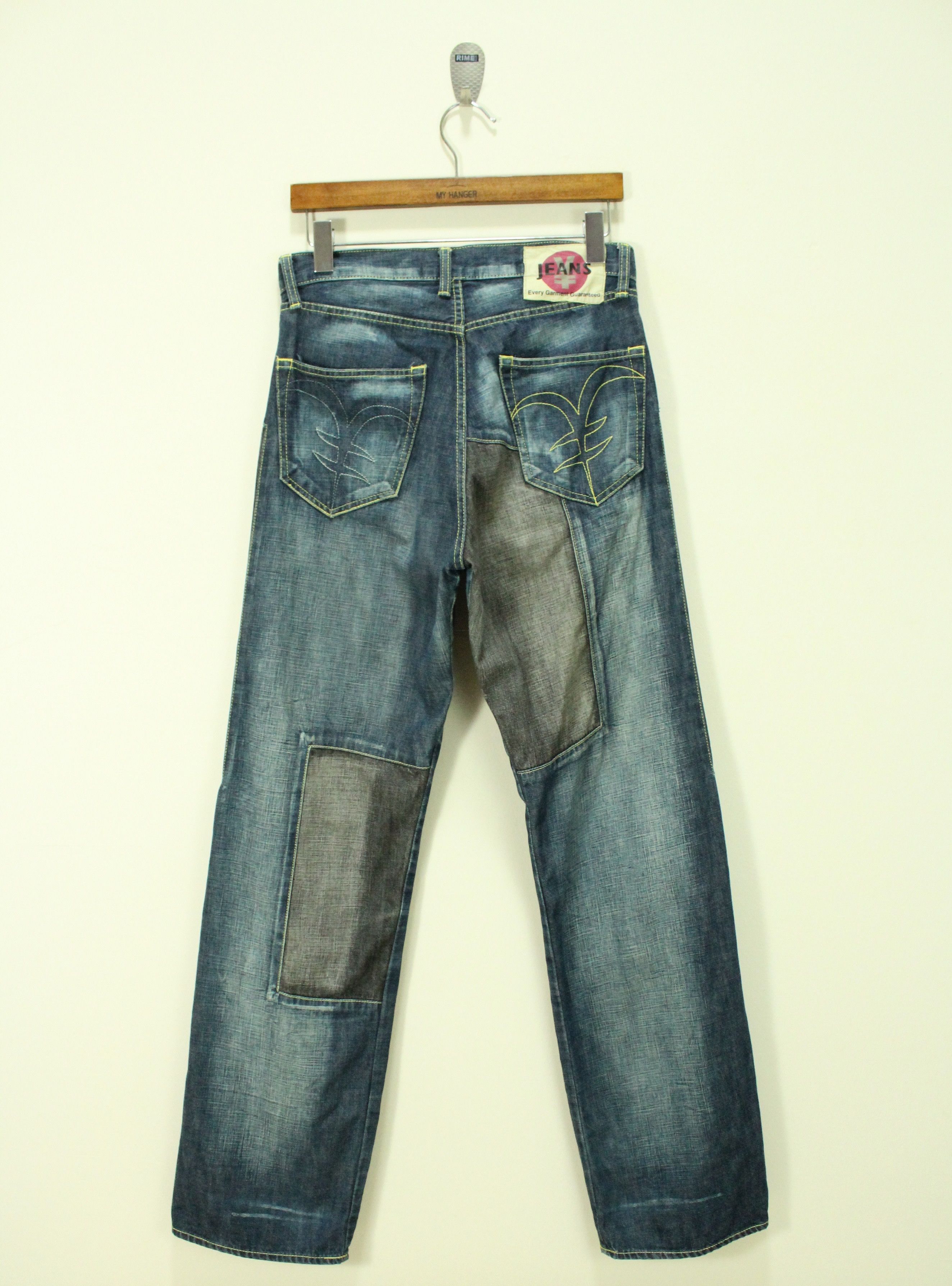 Japanese Brand × Seditionaries Made in JAPAN PATCH WORK Denim Pants YEN Distressed Style Size US 28 / EU 44 - 2 Thumbnail
