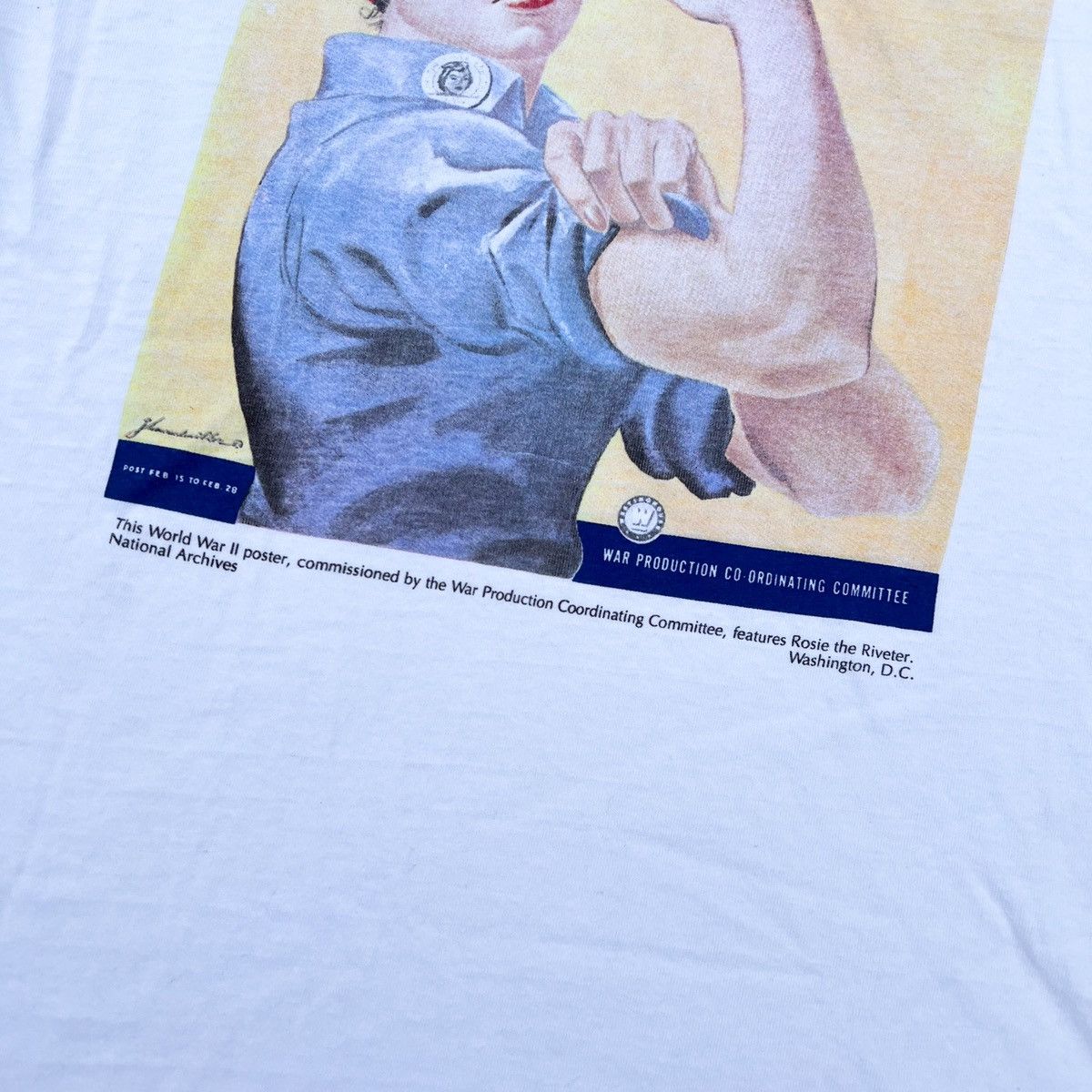 Vintage Vintage 90s Rosie the Riveter American USA Single Stitch Tee Size US L / EU 52-54 / 3 - 3 Thumbnail