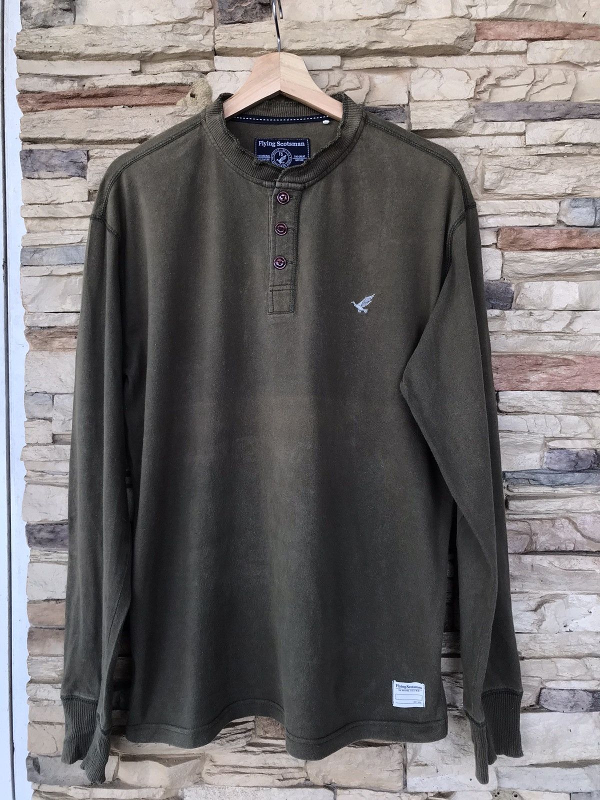 Vintage Flying Scotsman Distressed Longsleeve Tee army military Size US XL / EU 56 / 4 - 1 Thumbnail