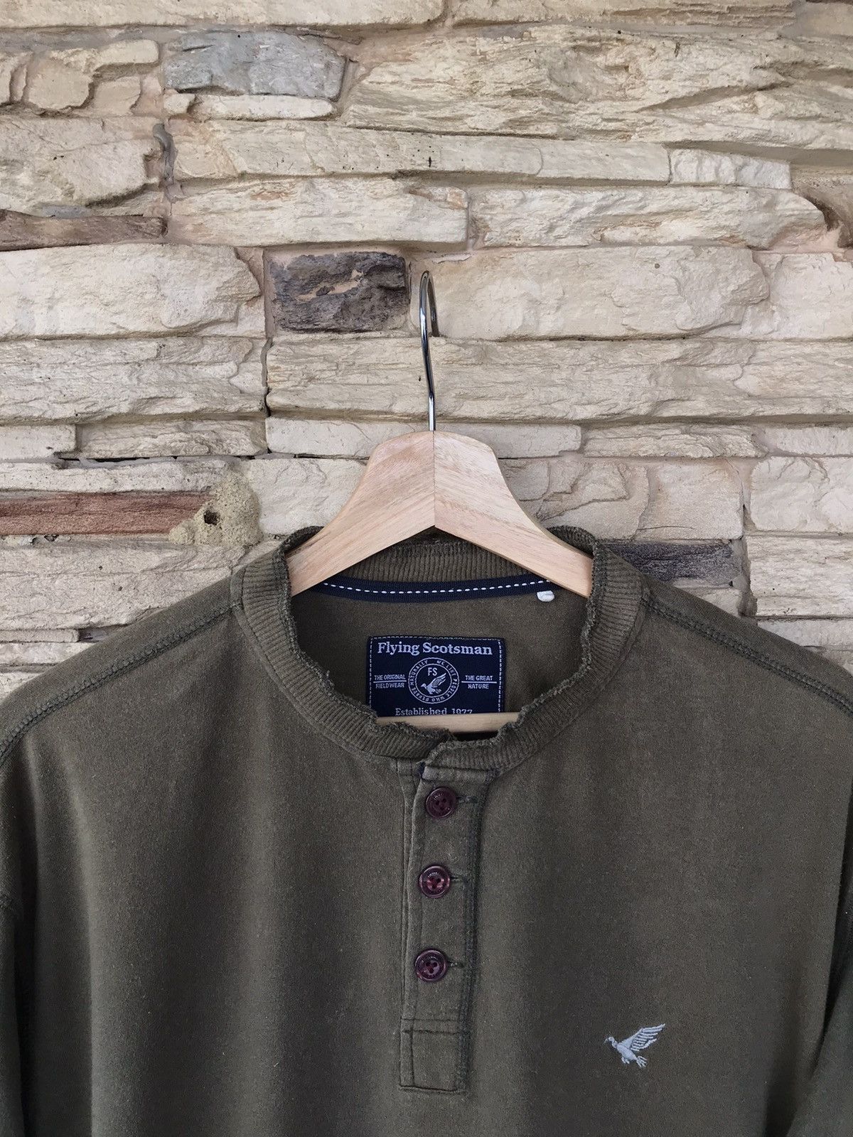 Vintage Flying Scotsman Distressed Longsleeve Tee army military Size US XL / EU 56 / 4 - 2 Thumbnail