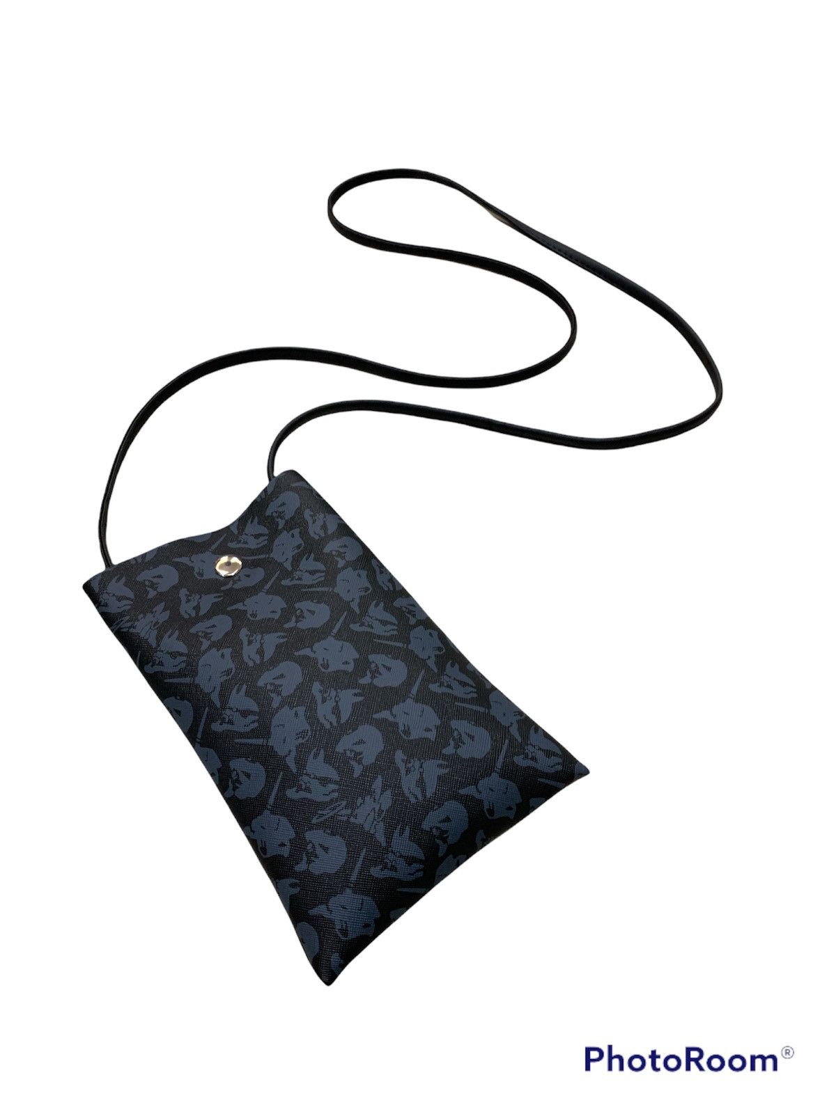 Anima x Cartoon Network Fullprint Evangelion Khara Mini Sling Bag in Black, Men's