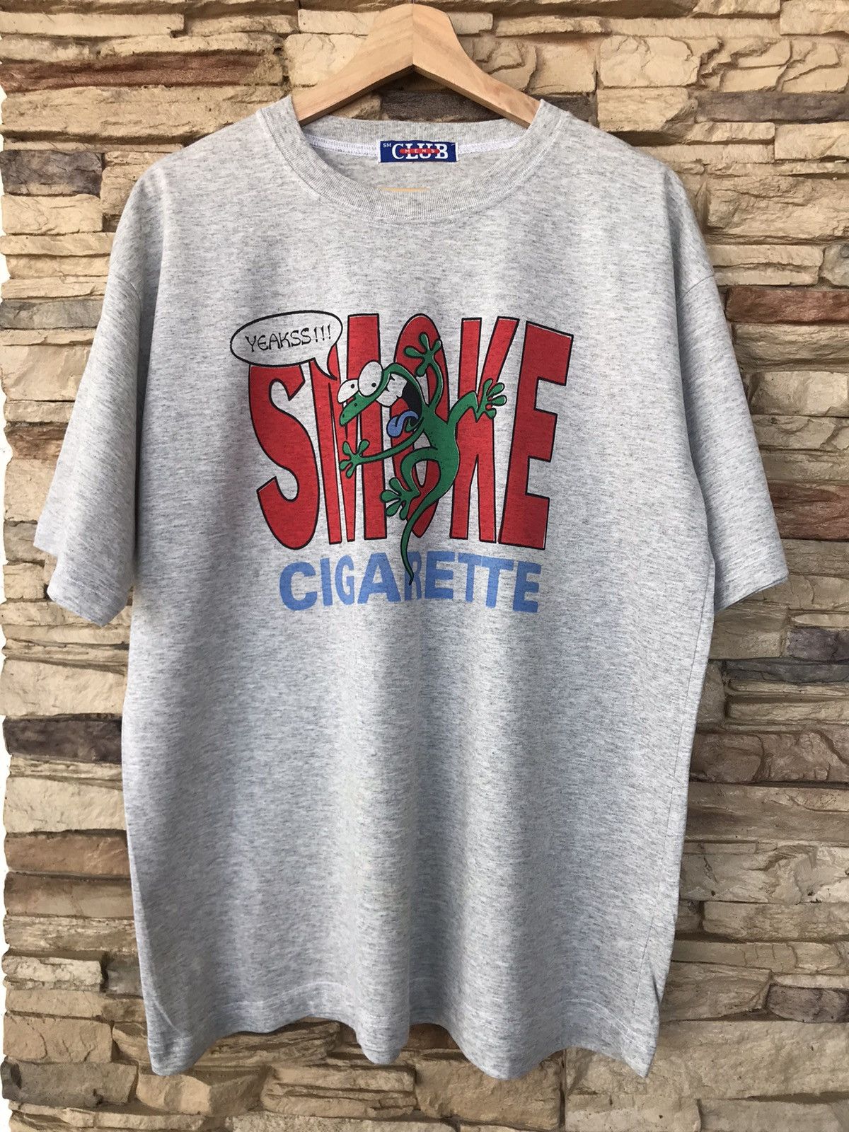 Japanese Brand Vintage Y2k Sim Club Smoke Cigarette Tee Size US L / EU 52-54 / 3 - 1 Thumbnail