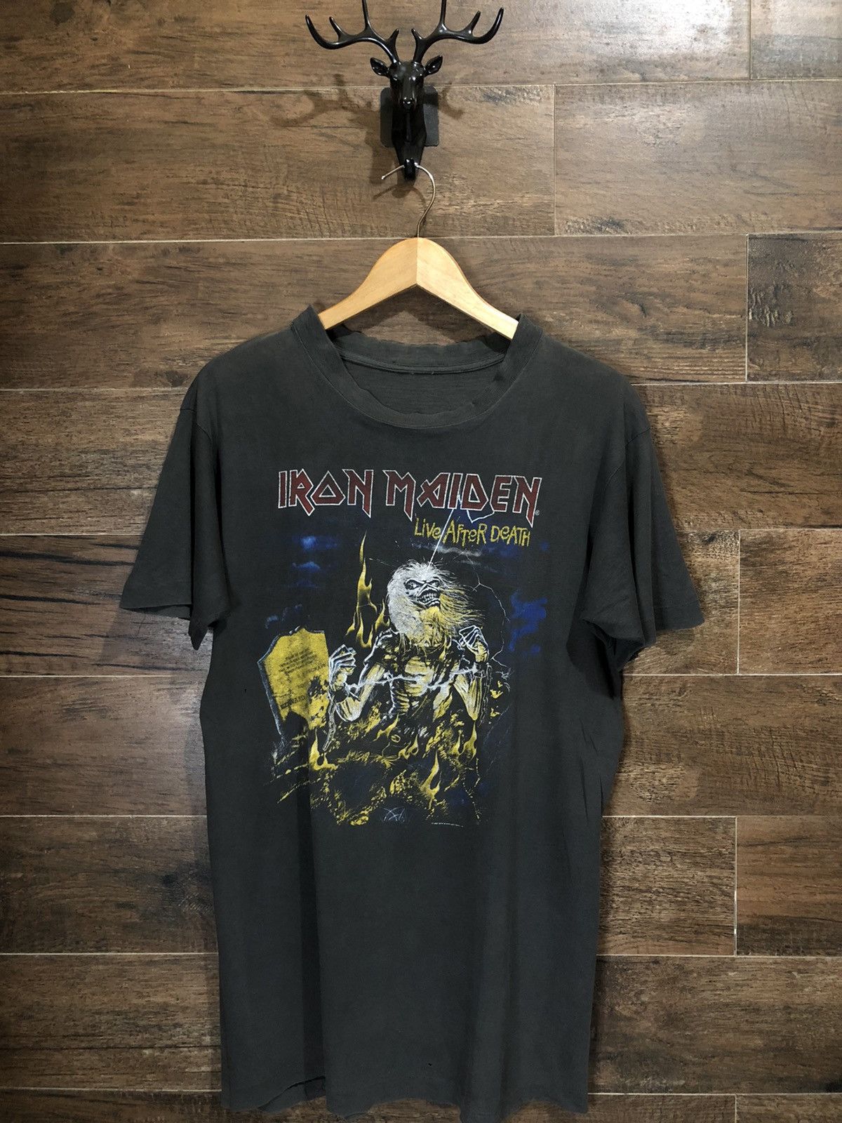 Vintage Iron Maiden 1985 Live After Death Distressed Shirt