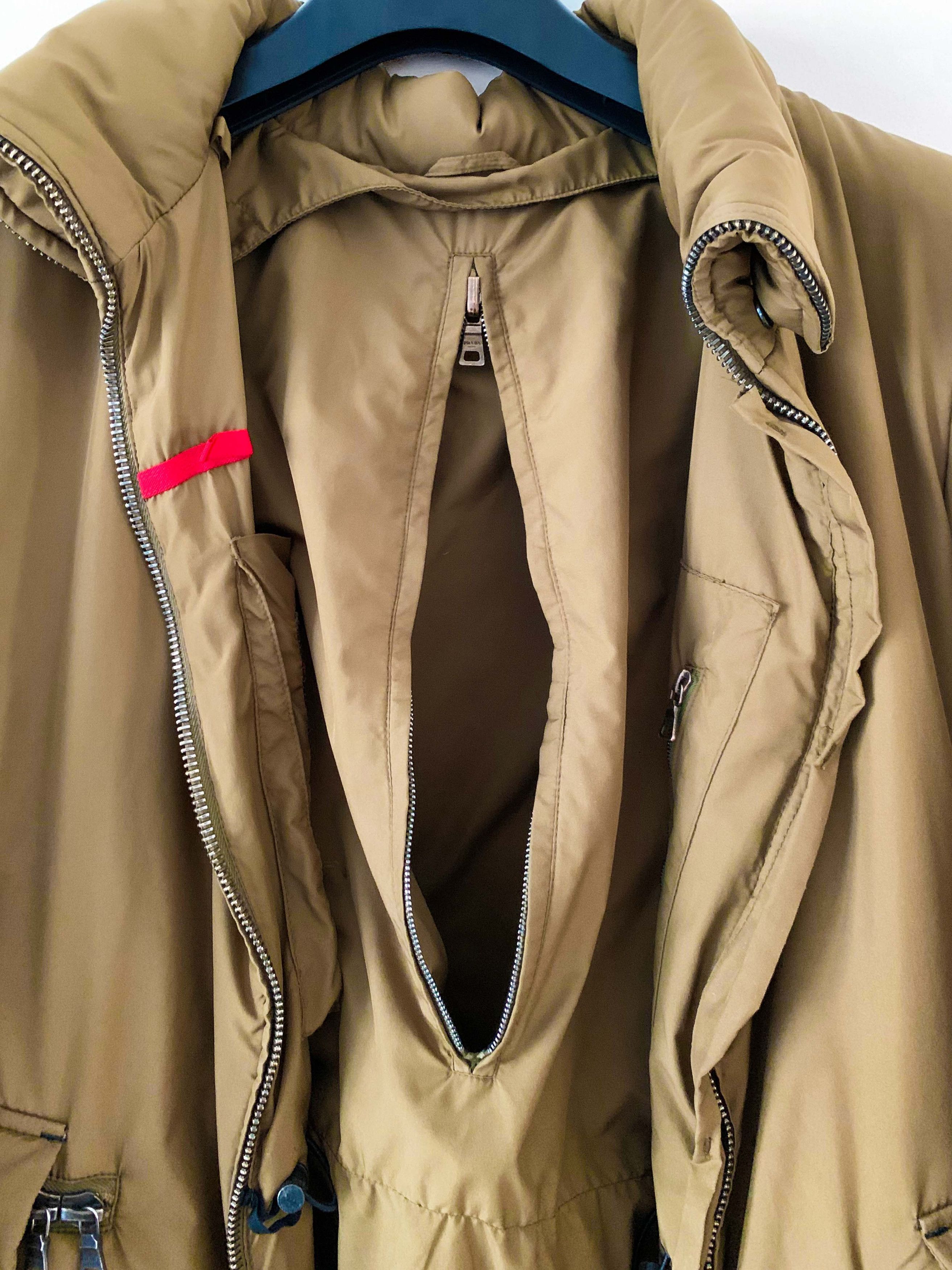 Prada Prada womens vintage khaki nylon puffer jacket. Size M / US 6-8 / IT 42-44 - 8 Thumbnail