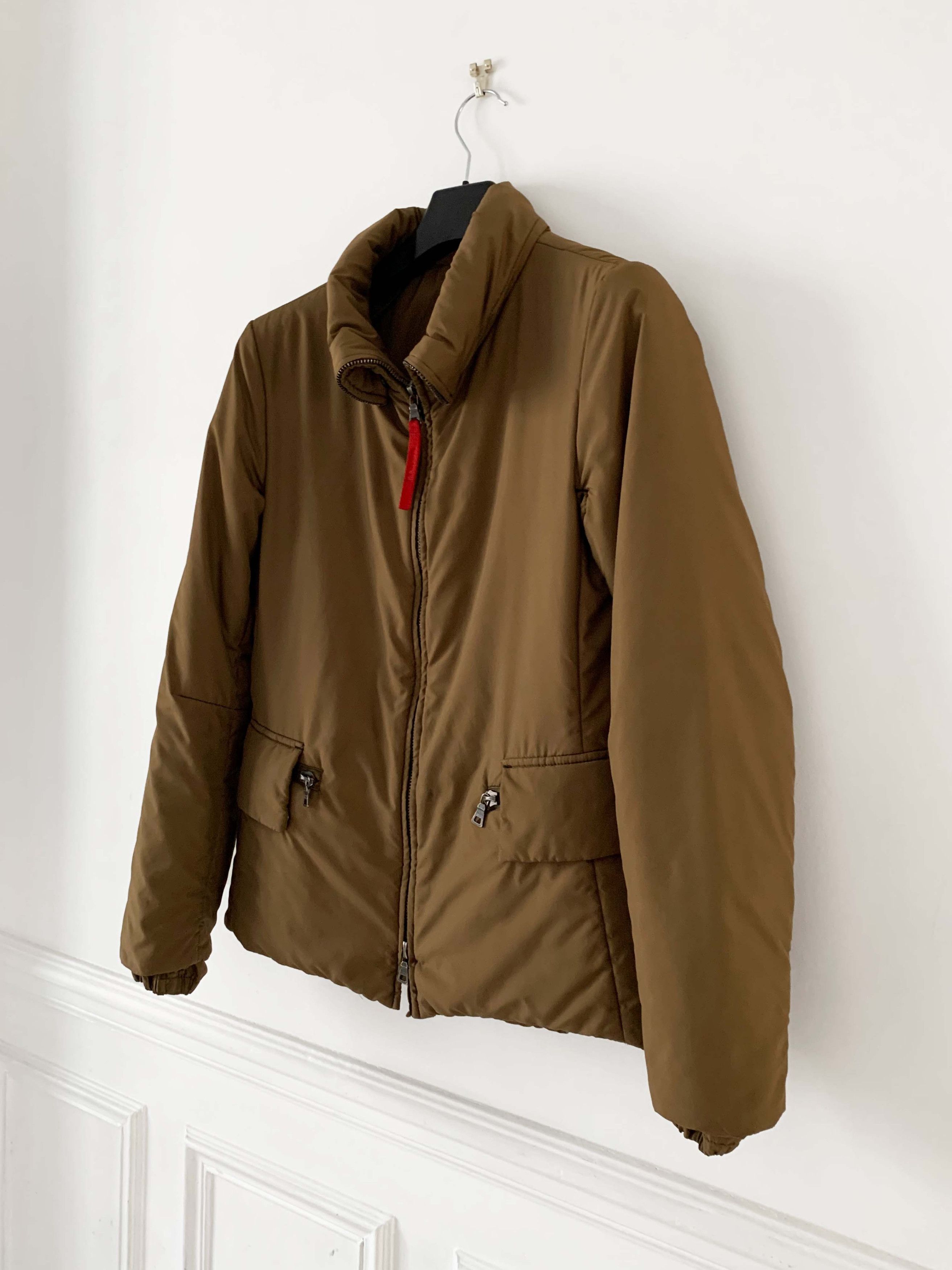 Prada Prada womens vintage khaki nylon puffer jacket. Size M / US 6-8 / IT 42-44 - 2 Thumbnail
