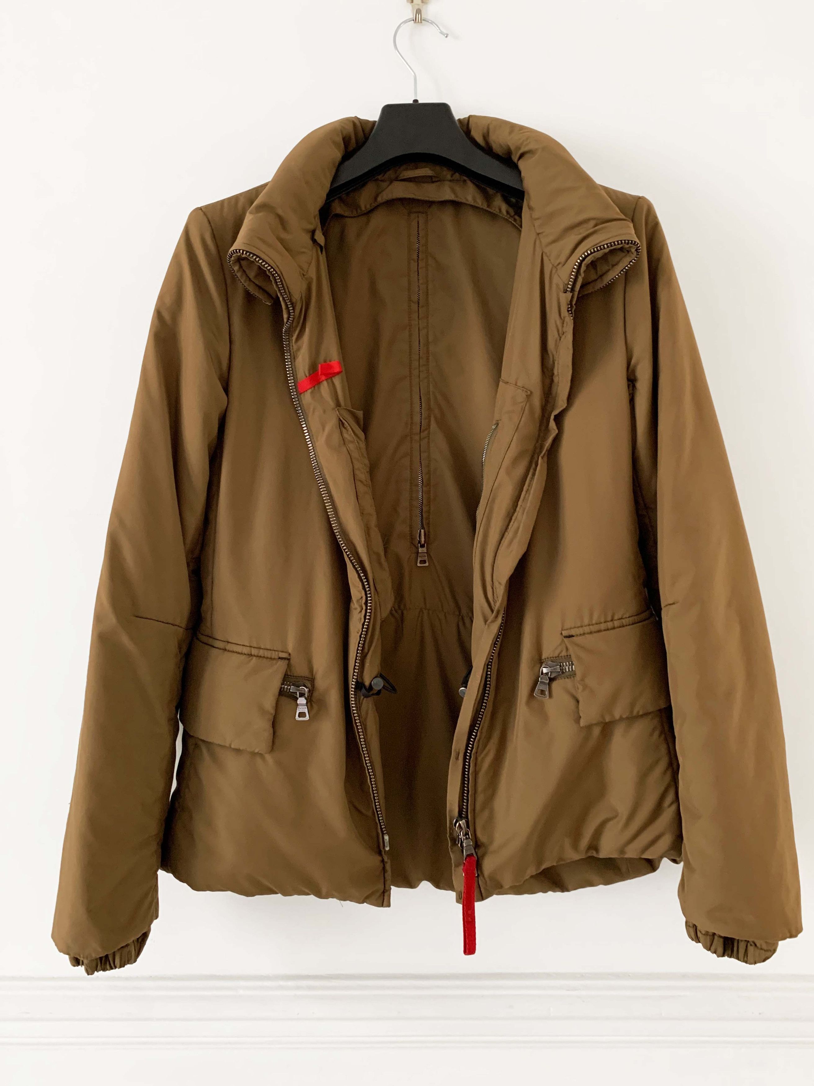 Prada Prada womens vintage khaki nylon puffer jacket. Size M / US 6-8 / IT 42-44 - 3 Thumbnail