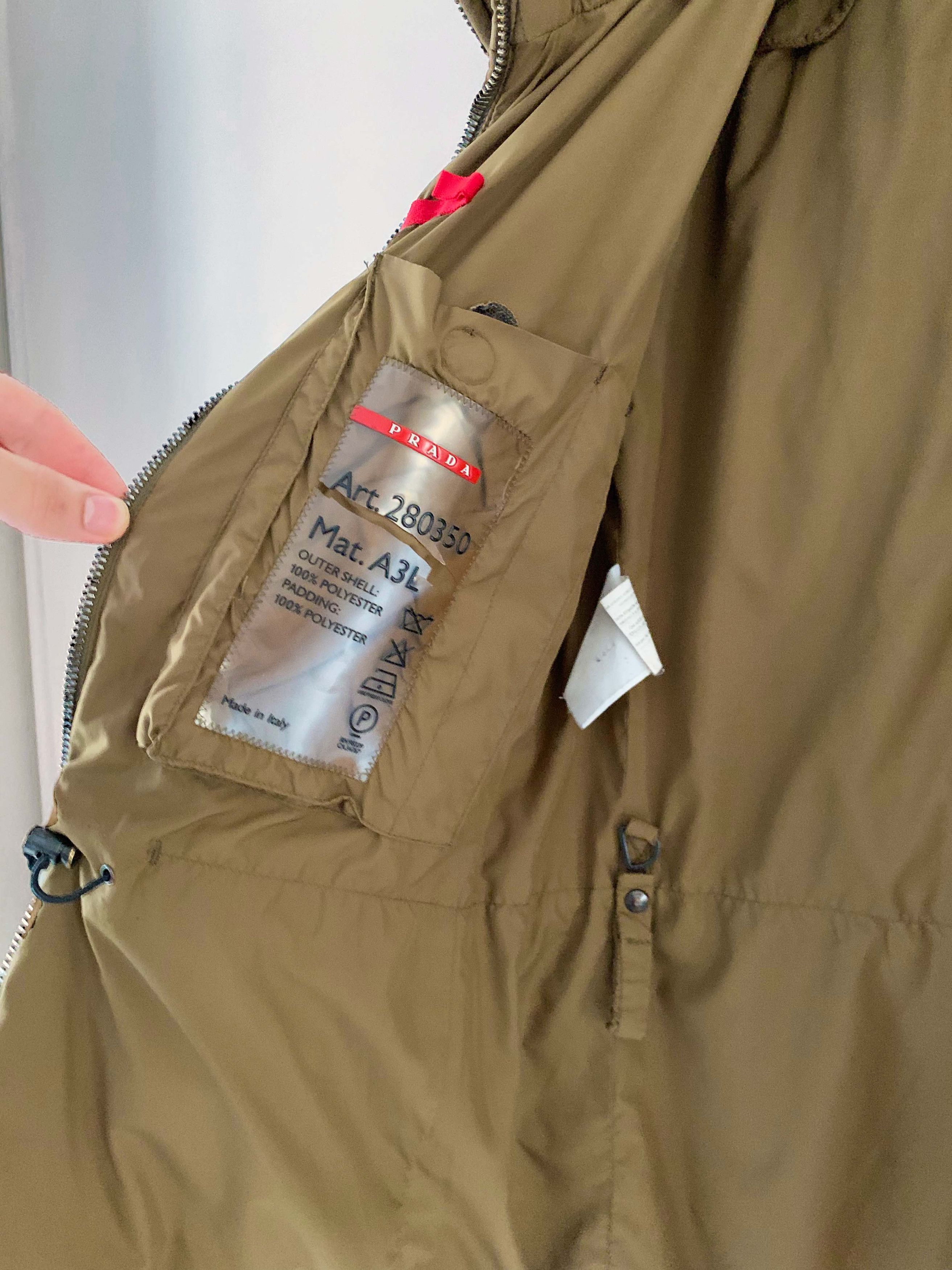 Prada Prada womens vintage khaki nylon puffer jacket. Size M / US 6-8 / IT 42-44 - 4 Thumbnail