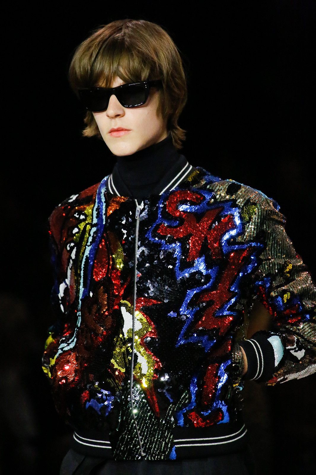 Celine × Hedi Slimane CELINE BY HEDI SLIMANE “SS19 COUTURE SEQUINS TEDDY” Size US S / EU 44-46 / 1 - 10 Thumbnail