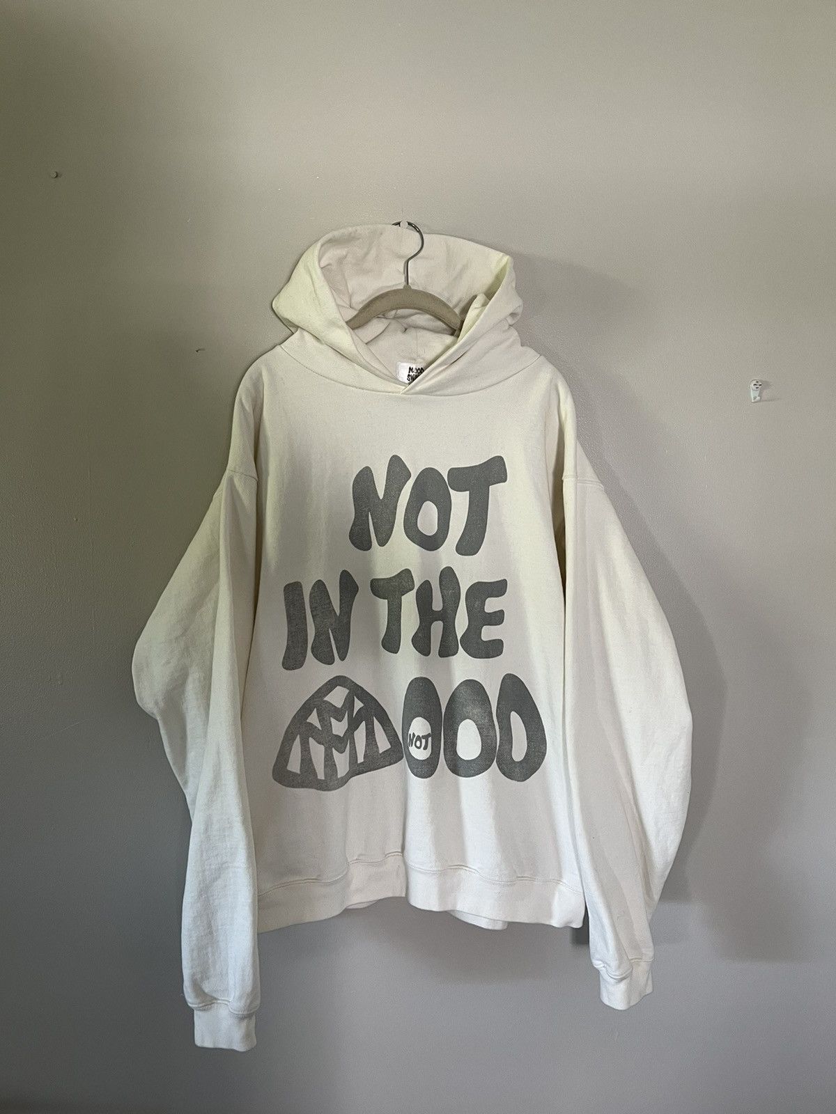 image of Mood Swings I’M Not In The Mood Hoodie in White, Men's (Size XL)