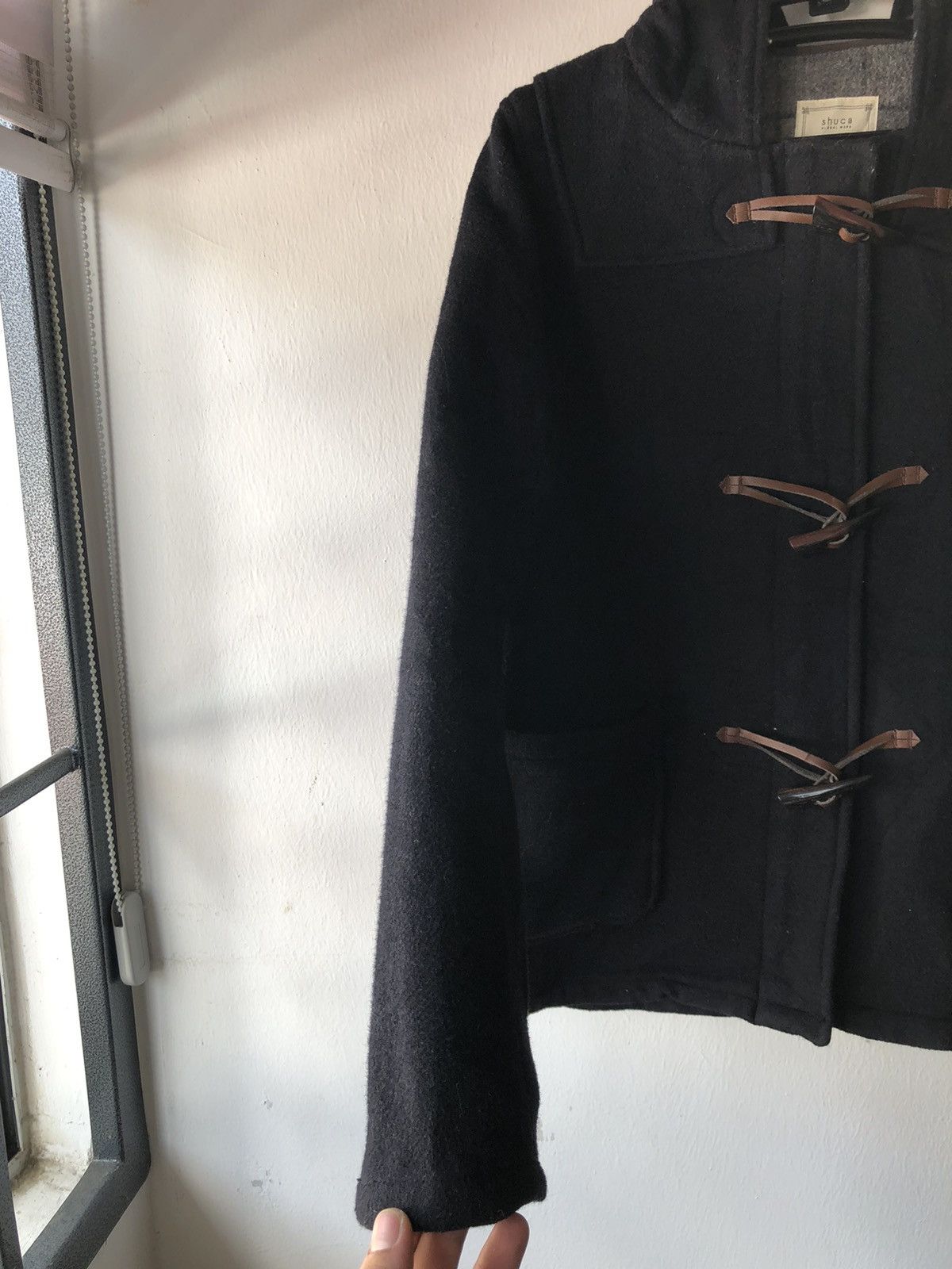 Japanese Brand Shuca By Global Work Duffle Wool Jacket Hoodie Size US L / EU 52-54 / 3 - 3 Thumbnail
