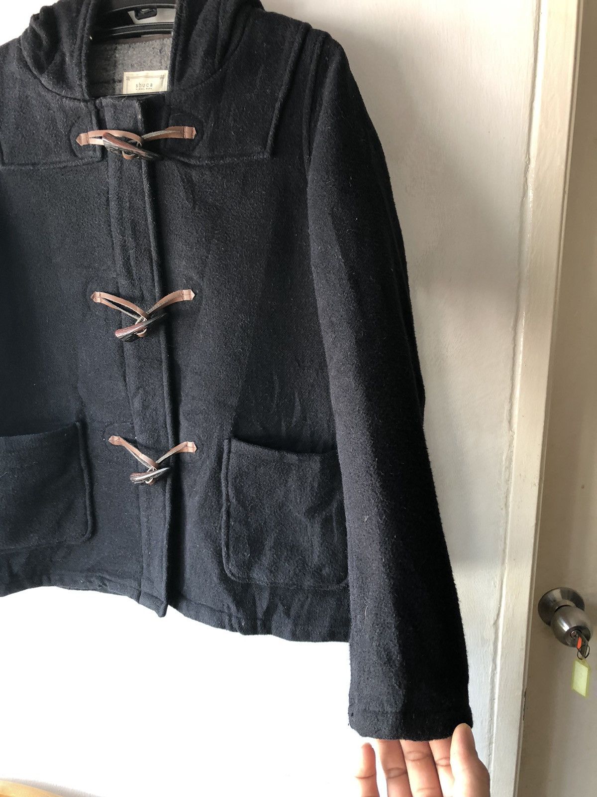 Japanese Brand Shuca By Global Work Duffle Wool Jacket Hoodie Size US L / EU 52-54 / 3 - 4 Thumbnail