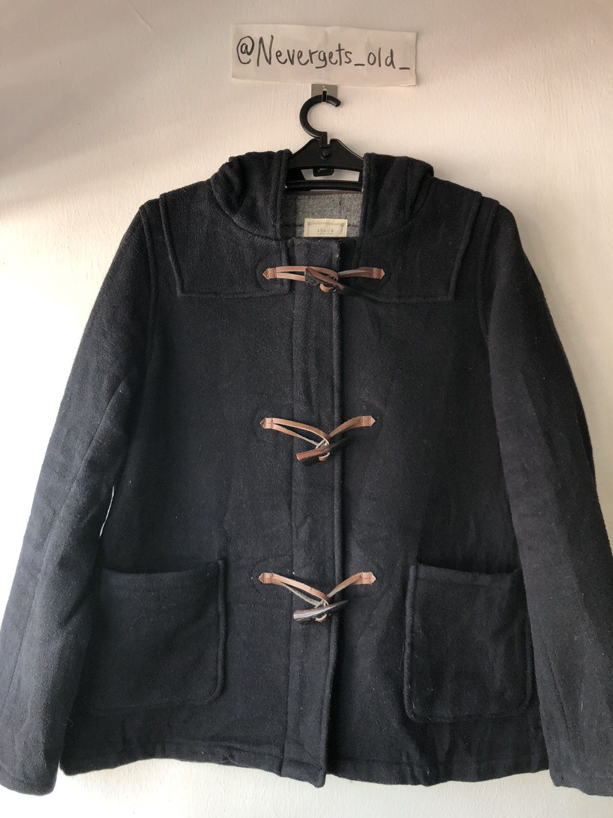 Japanese Brand Shuca By Global Work Duffle Wool Jacket Hoodie Size US L / EU 52-54 / 3 - 2 Thumbnail