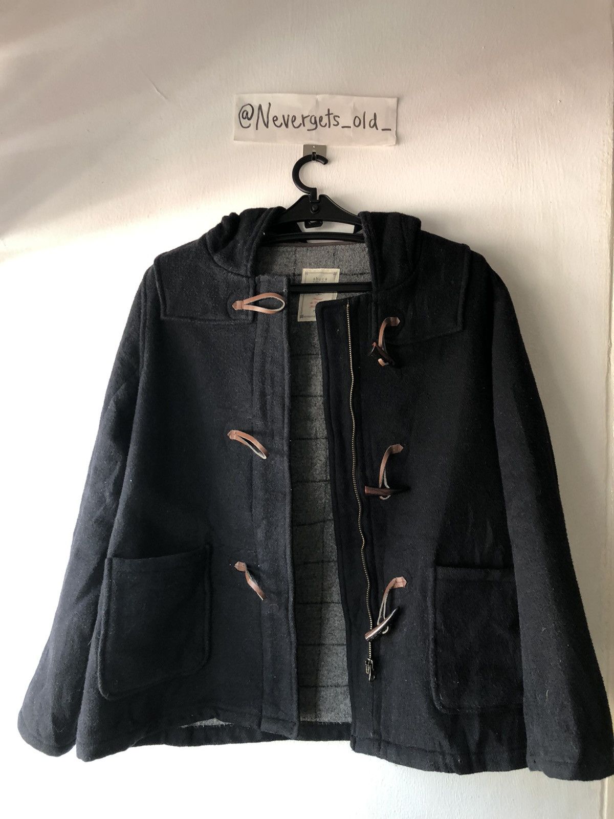 Japanese Brand Shuca By Global Work Duffle Wool Jacket Hoodie Size US L / EU 52-54 / 3 - 5 Thumbnail