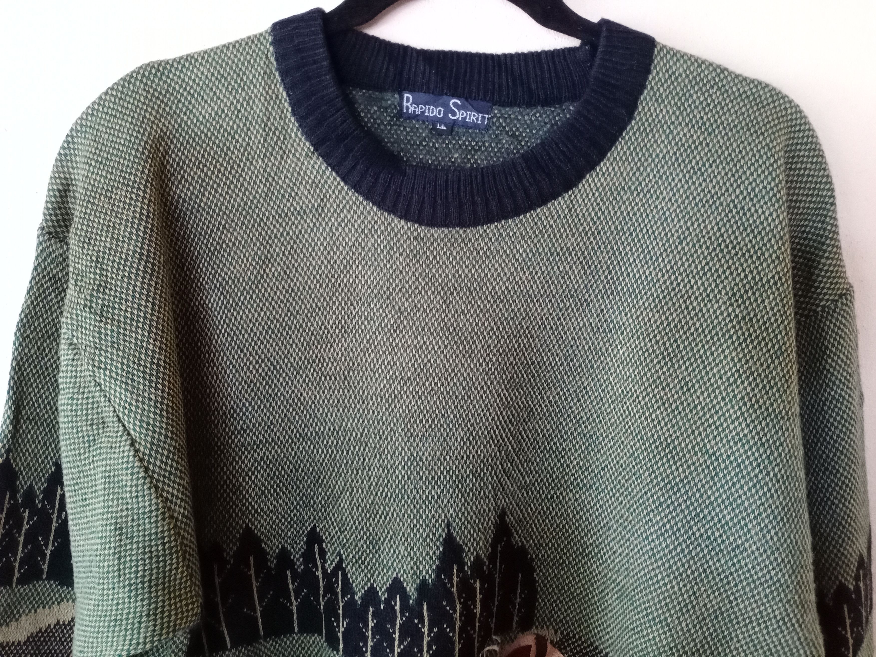 Aran Isles Knitwear × Habitat × Homespun Knitwear Vintage Rapido Spirit Habitat Motive Full print Crewneck Size US L / EU 52-54 / 3 - 6 Thumbnail
