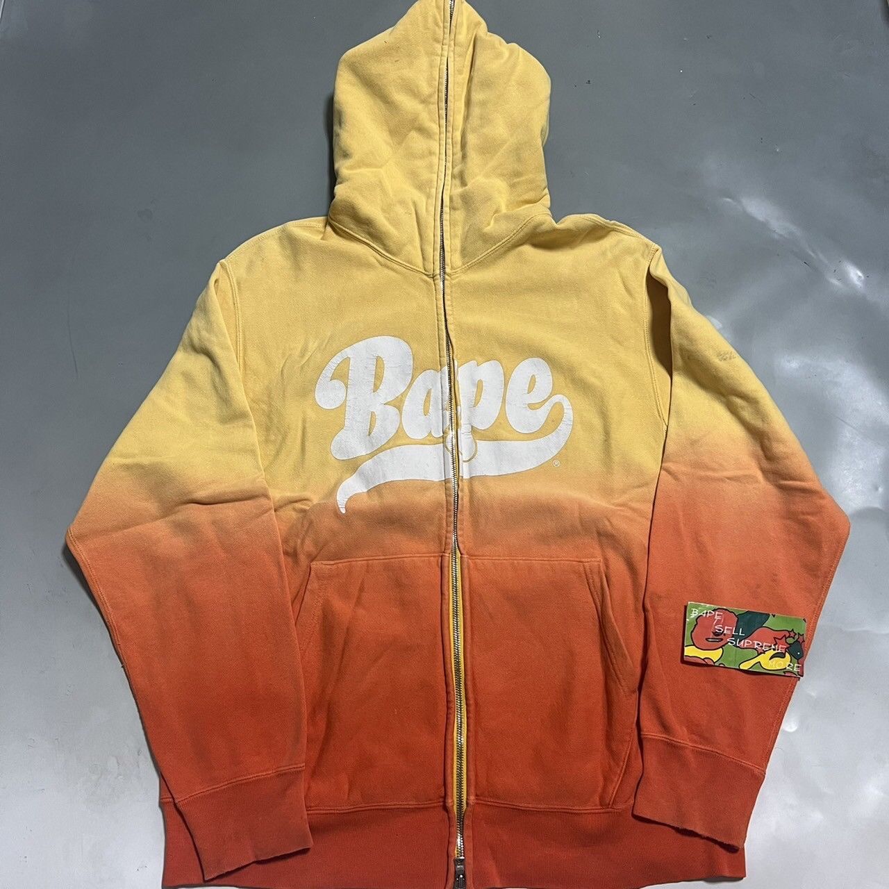 Bape BAPE Print full zip hoodie orange Size US M / EU 48-50 / 2 - 1 Thumbnail