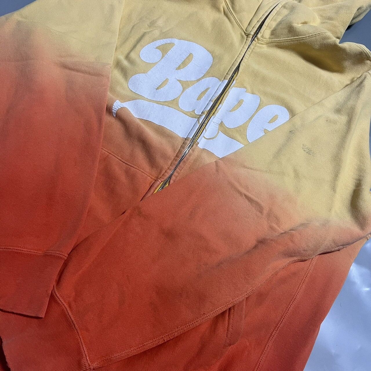 Bape BAPE Print full zip hoodie orange Size US M / EU 48-50 / 2 - 2 Thumbnail