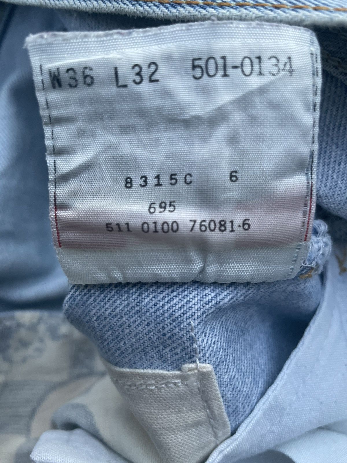 Levi's × Vintage Vintage Levi’s 501 2000 Usa Aging Distressed Custom Size US 35 - 12 Thumbnail