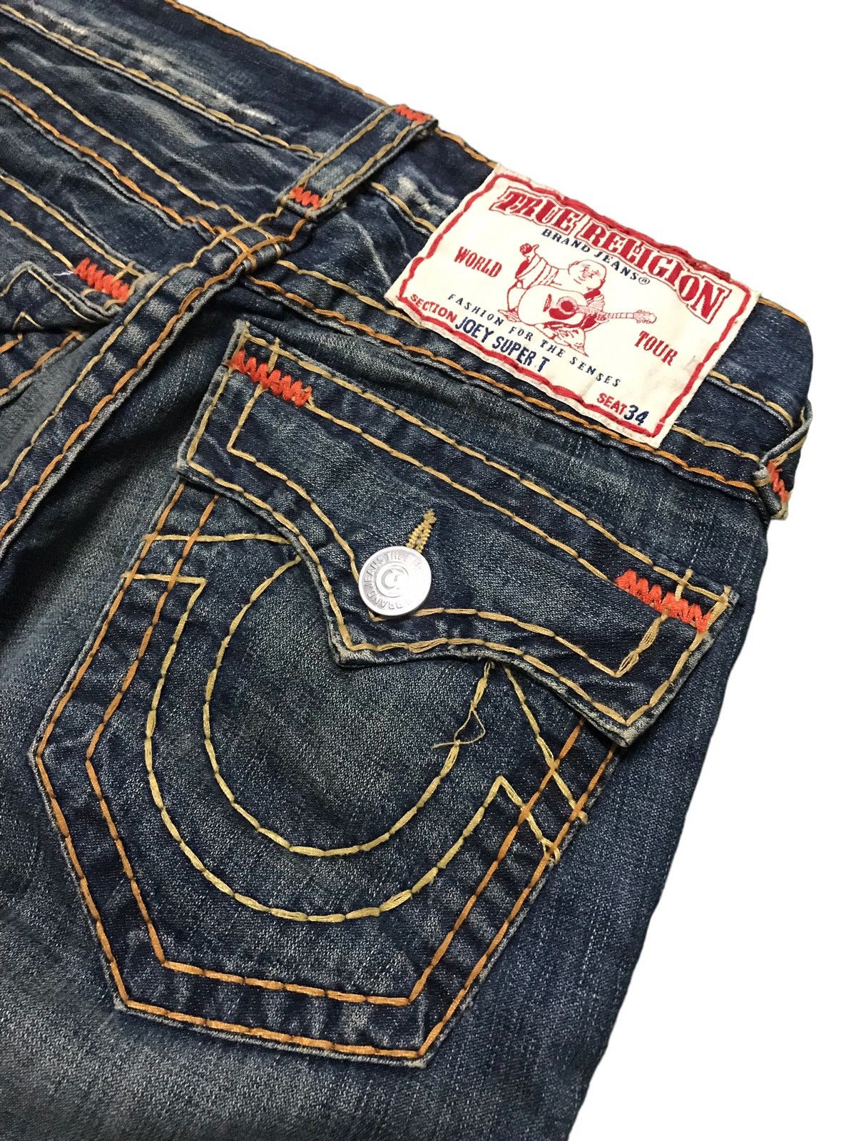 True Religion Vintage True Religion Joey Super T Denim Flared Jeans Size US 30 / EU 46 - 10 Thumbnail